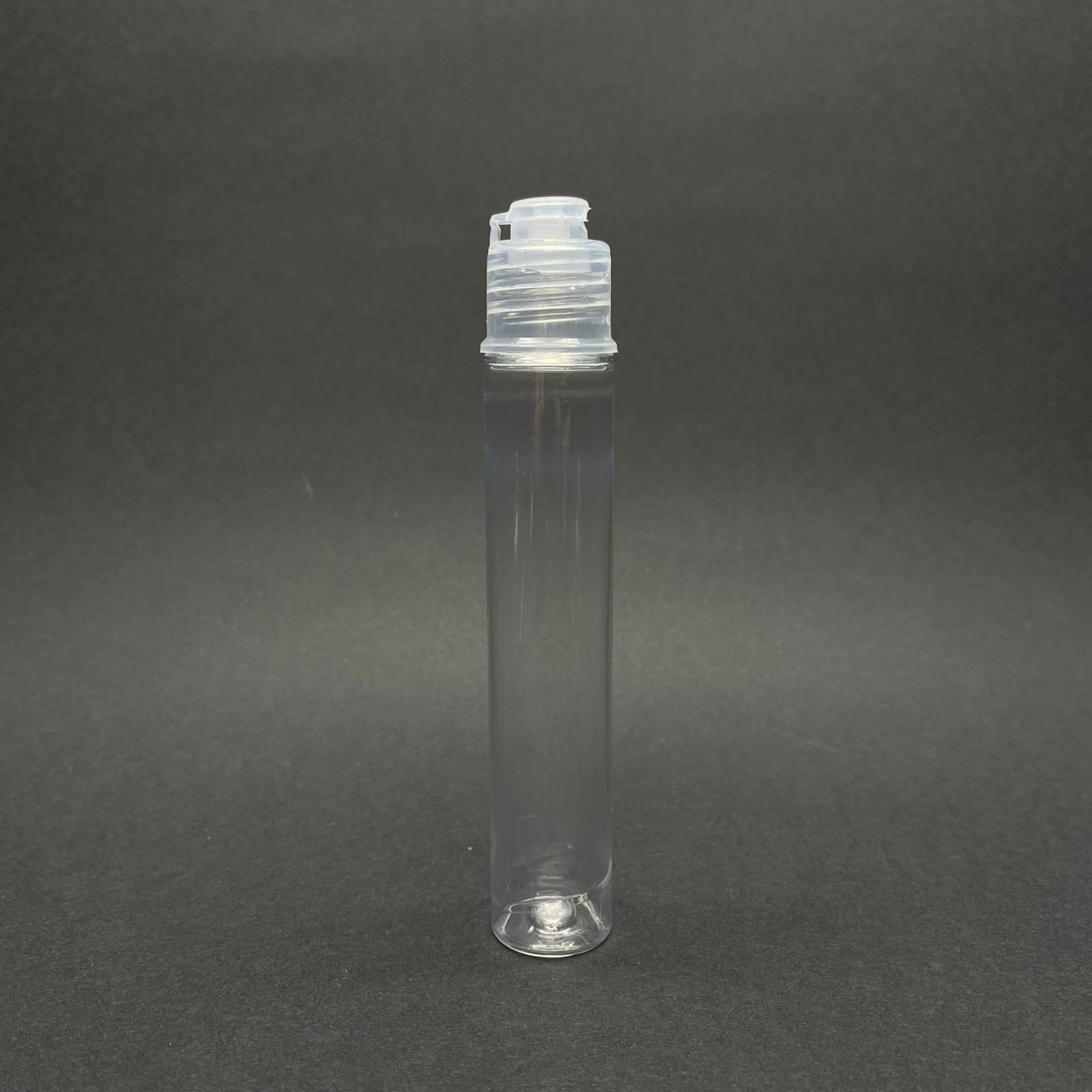 30 Cc Tüp Şişe Plastik - Şefaf Fliptop Kapaklı Akıtıcı Kapaklı - 30 Ml Pet Kalem Parfüm Şişesi - Şeffaf