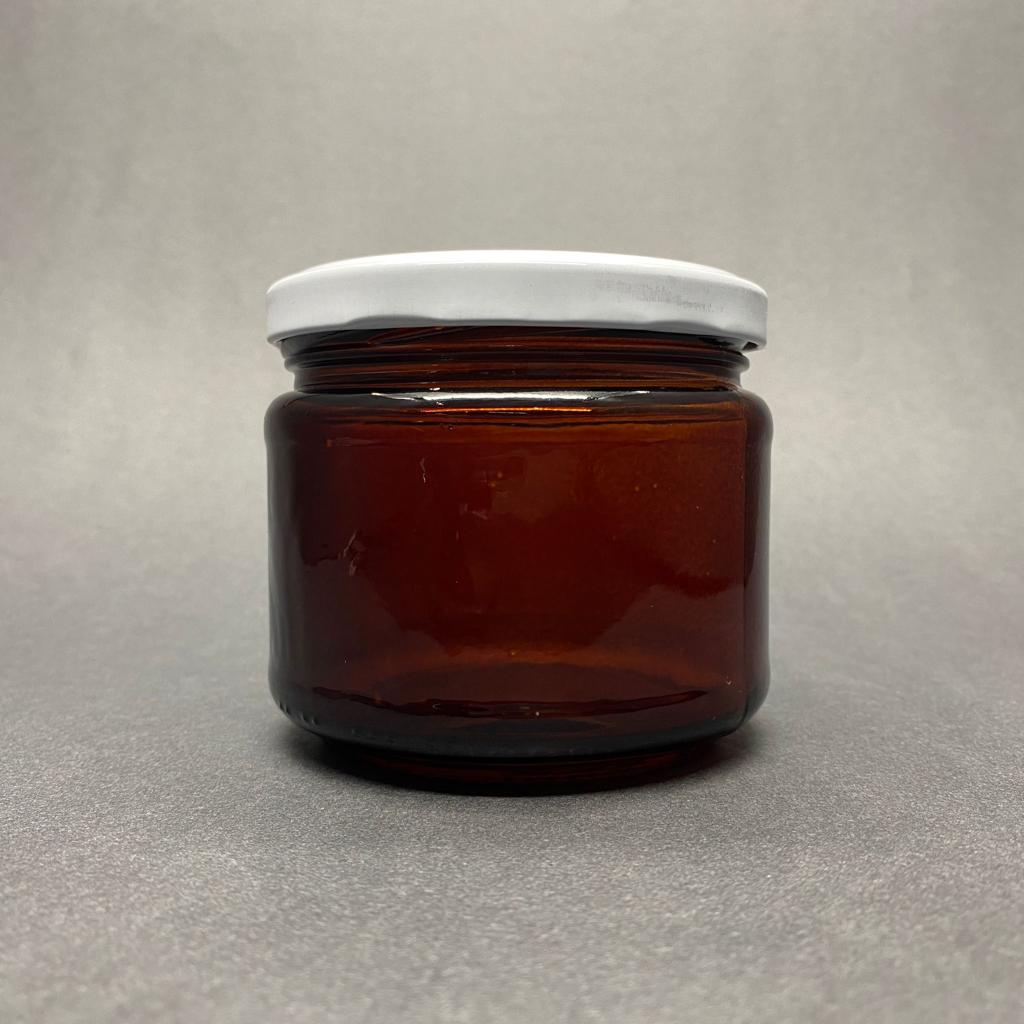 300 Cc Amber Cam Kavanoz - Beyaz Metal Kapaklı - 300 Ml Kahverengi Kavanoz - Mum Kavanozu (Kargoda Çizilebilir - İadesi Yoktur)