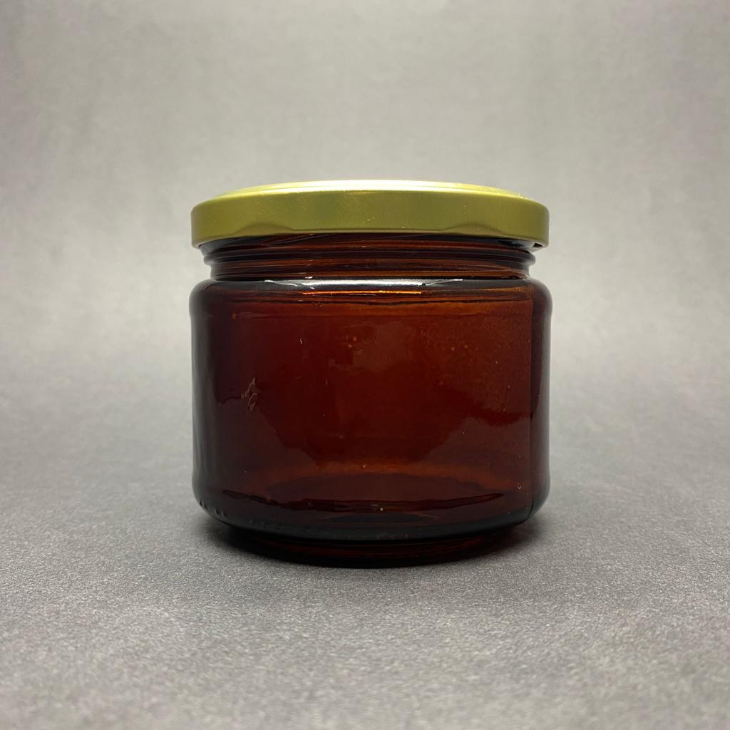 300 Cc Amber Cam Kavanoz - Gold Metal Kapaklı - 300 Ml Kahverengi Kavanoz - Mum Kavanozu (Kargoda Çizilebilir - İadesi Yoktur)