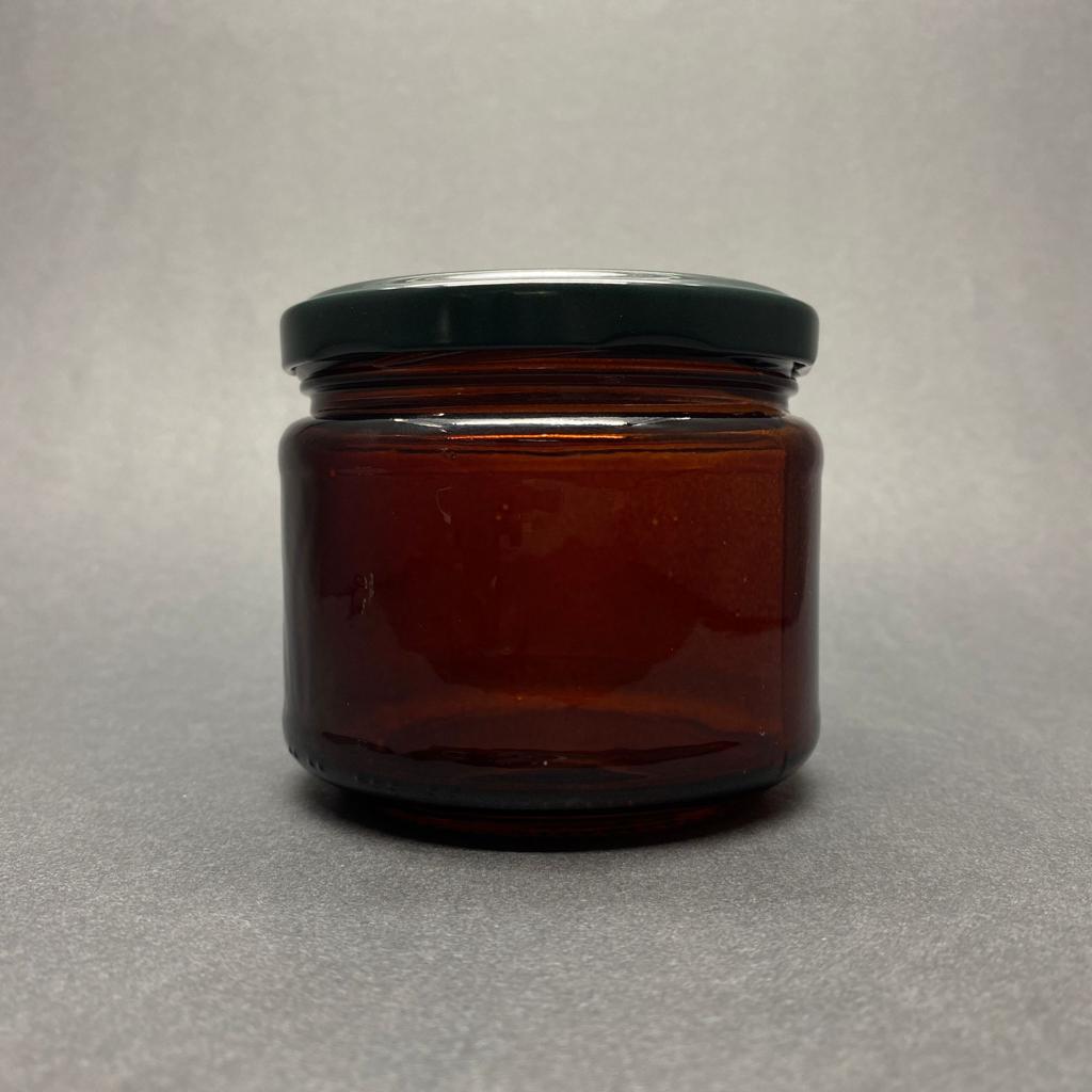 300 Cc Amber Cam Kavanoz - Koyu Yeşil Metal Kapaklı - 300 Ml Kahverengi Kavanoz - Mum Kavanozu (Kargoda Çizilebilir - İadesi Yoktur)