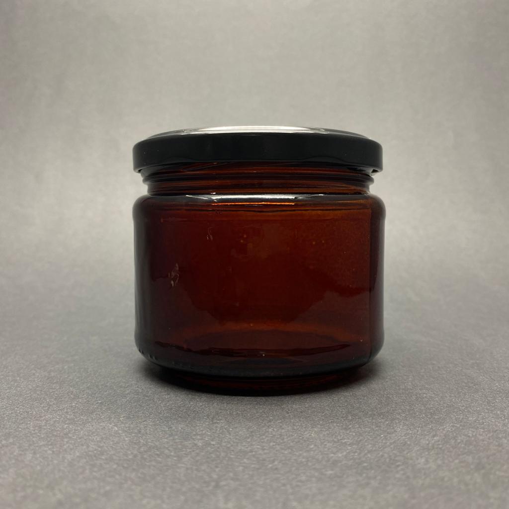 300 Cc Amber Cam Kavanoz - Siyah Metal Kapaklı - 300 Ml Kahverengi Kavanoz - Mum Kavanozu (Kargoda Çizilebilir - İadesi Yoktur)