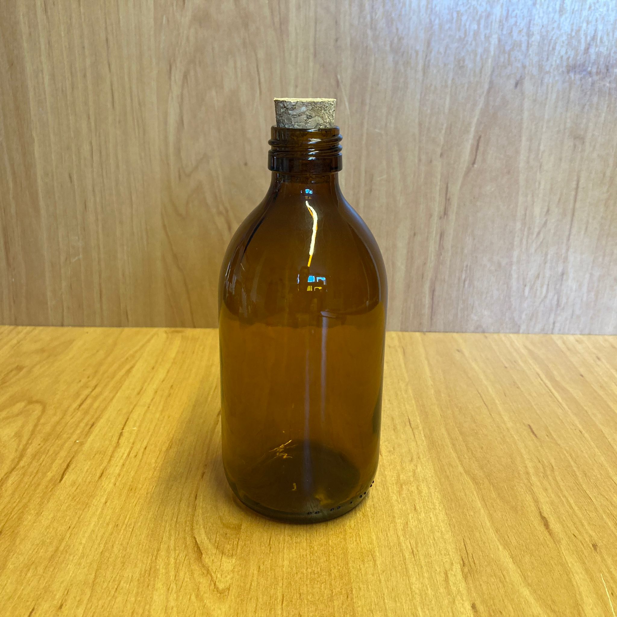 300 Cc Amber Cam Şişe - Mantar Tıpalı - 300 Ml Mantar Tıpalı Kahverengi Şişe