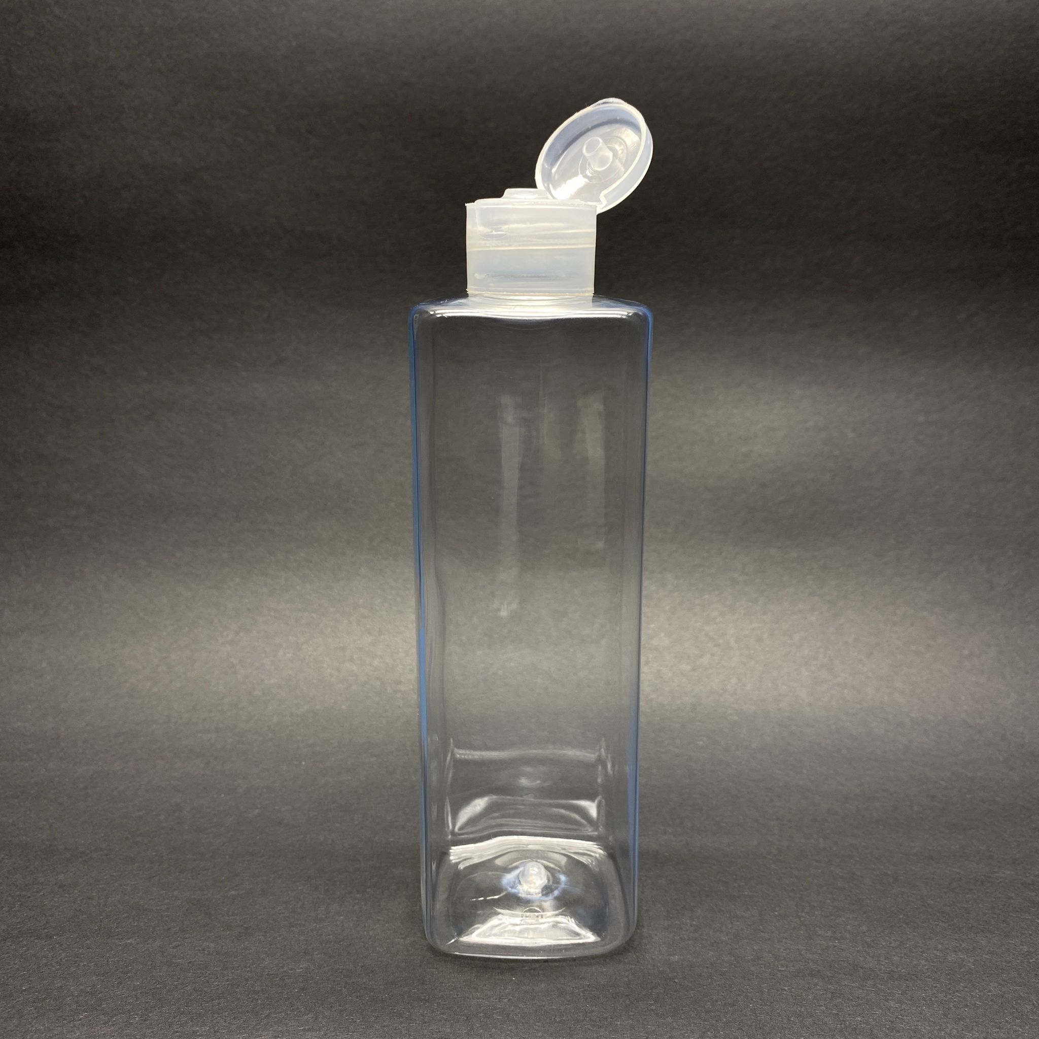 300 Cc Kare Pet Şişe (31 Gr) - Akıtıcılı Şeffaf Fliptop Kapaklı - 300 Ml Köşeli Plastik Şişe