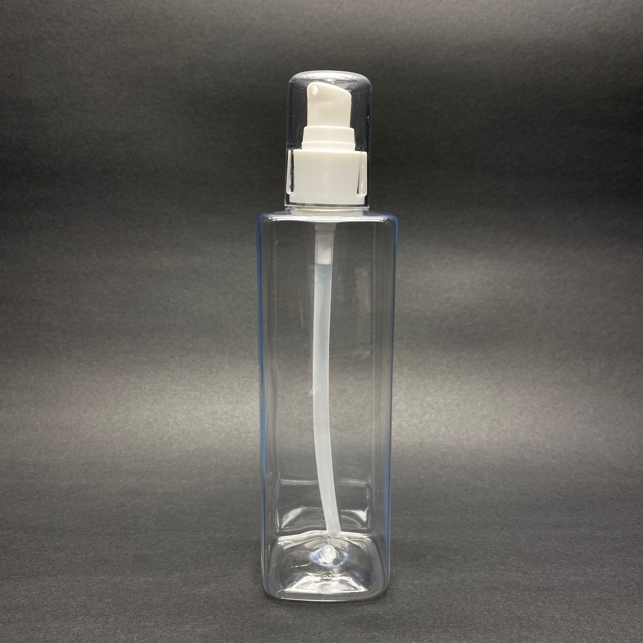 300 Cc Kare Pet Şişe (31 Gr) -  Beyaz Losyon Pompalı - 300 Ml Köşeli Plastik Şişe