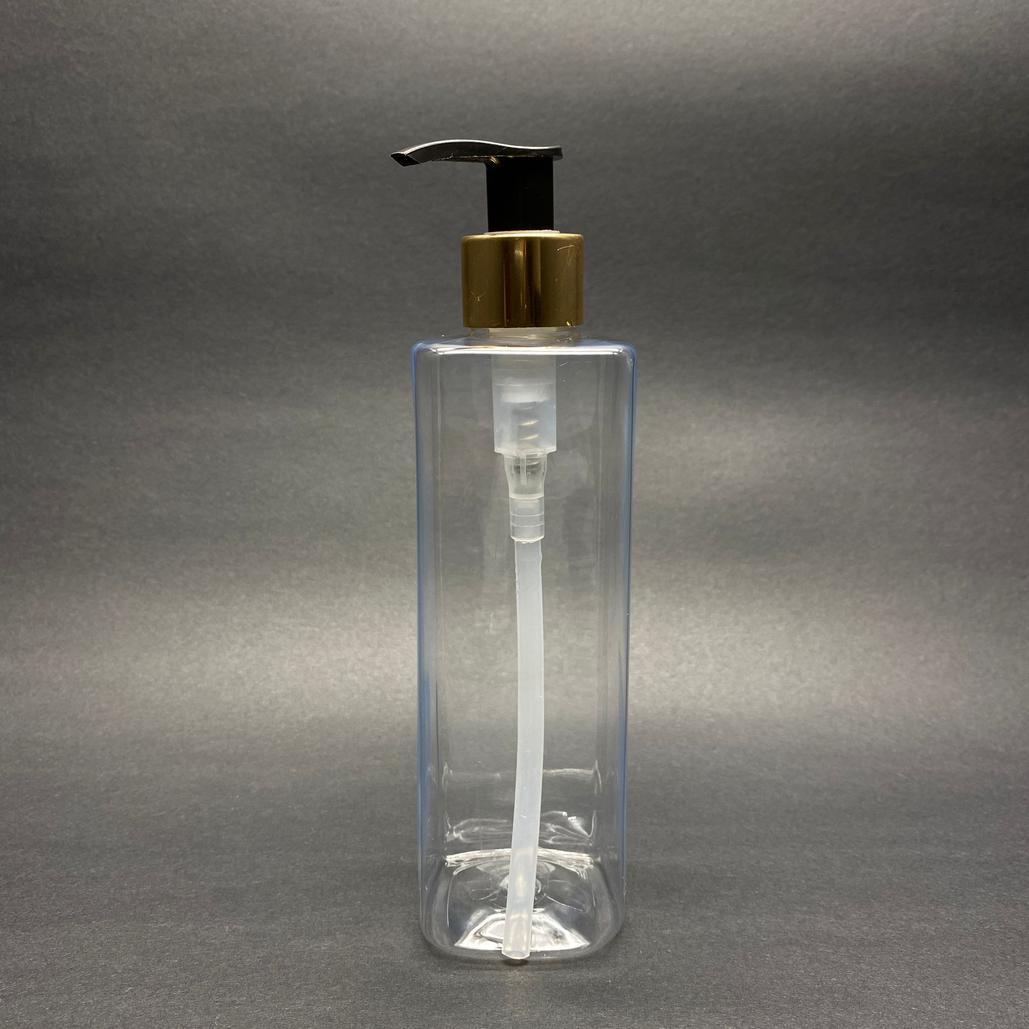 300 Cc Kare Pet Şişe (31 Gr) -  Gold Pompalı - 300 Ml Köşeli Plastik Şişe