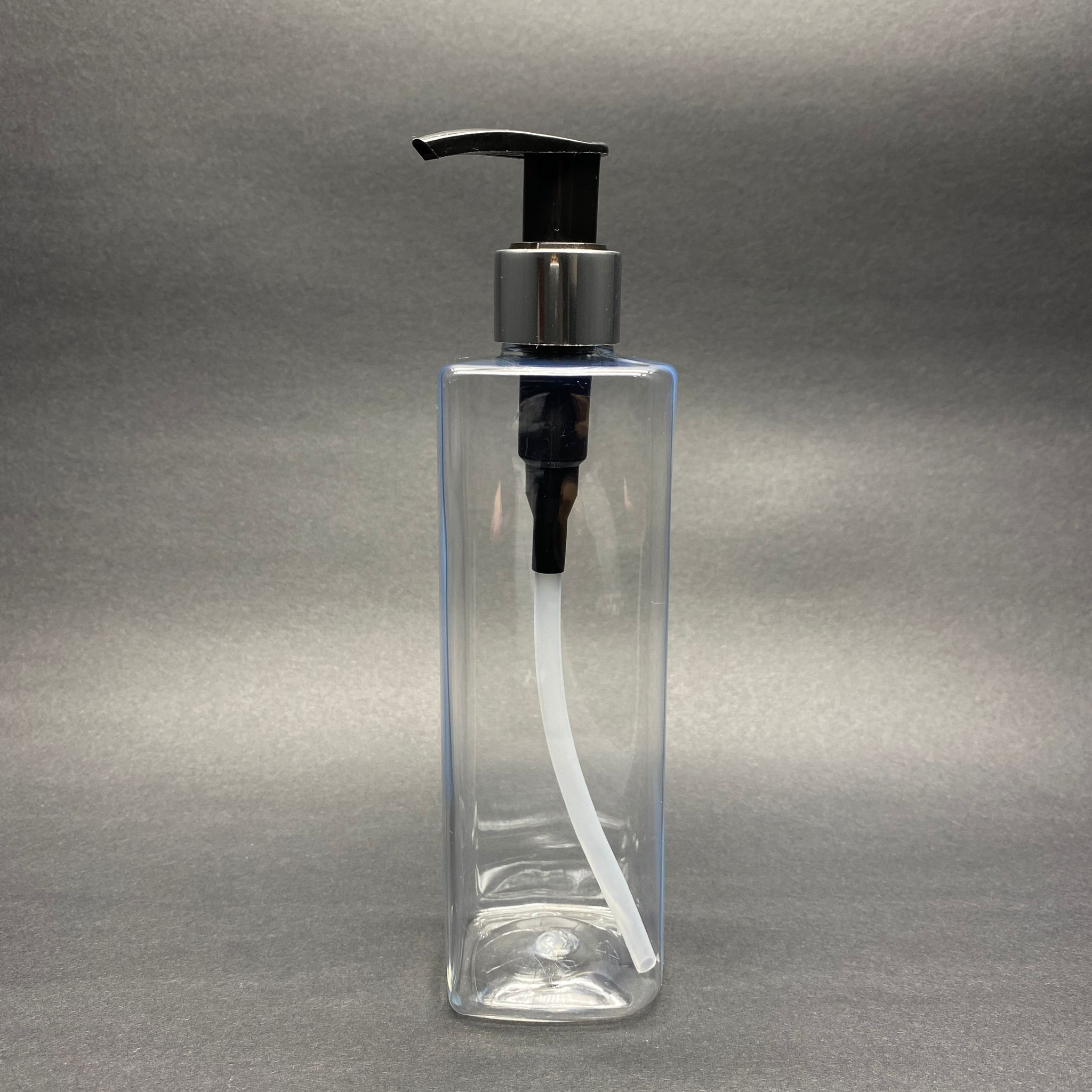 300 Cc Kare Pet Şişe (31 Gr) -  Gümüş Pompalı - 300 Ml Köşeli Plastik Şişe