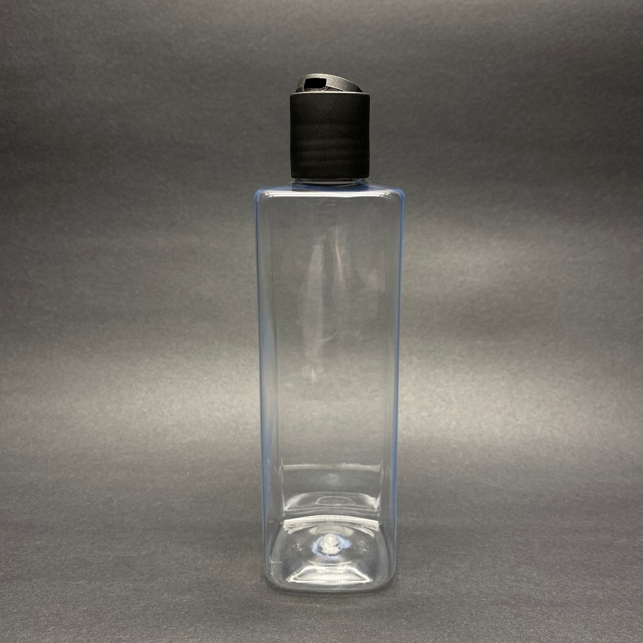 300 Cc Kare Pet Şişe (31 Gr) - Siyah Disktop Şampuan Kapaklı - 300 Ml Köşeli Plastik Şişe