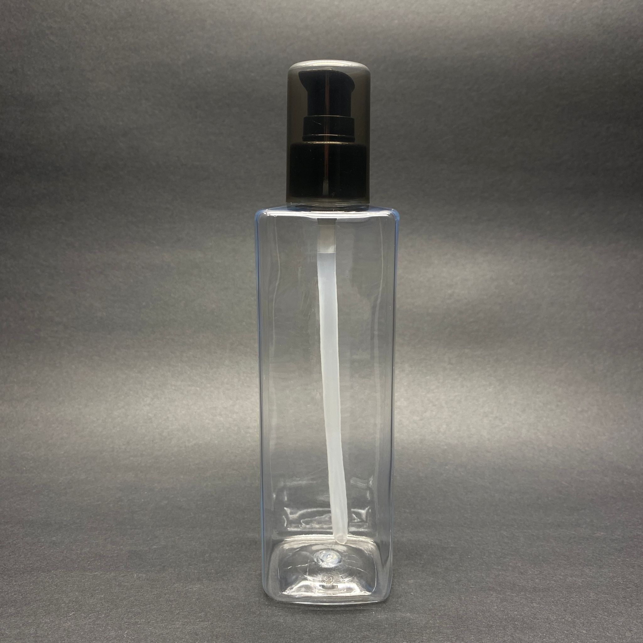 300 Cc Kare Pet Şişe (31 Gr) -  Siyah Losyon Pompalı - 300 Ml Köşeli Plastik Şişe
