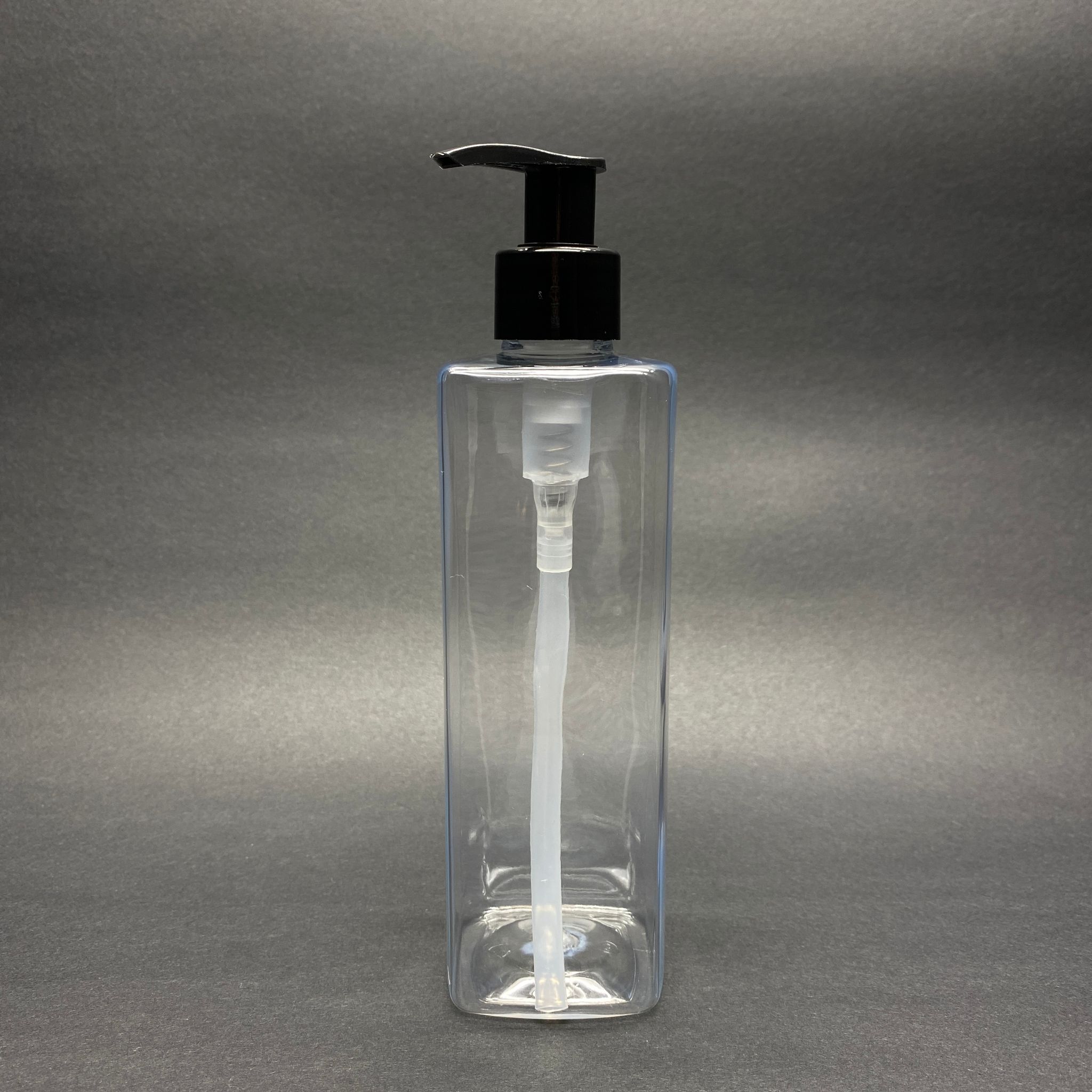 300 Cc Kare Pet Şişe (31 Gr) -  Siyah Pompalı - 300 Ml Köşeli Plastik Şişe