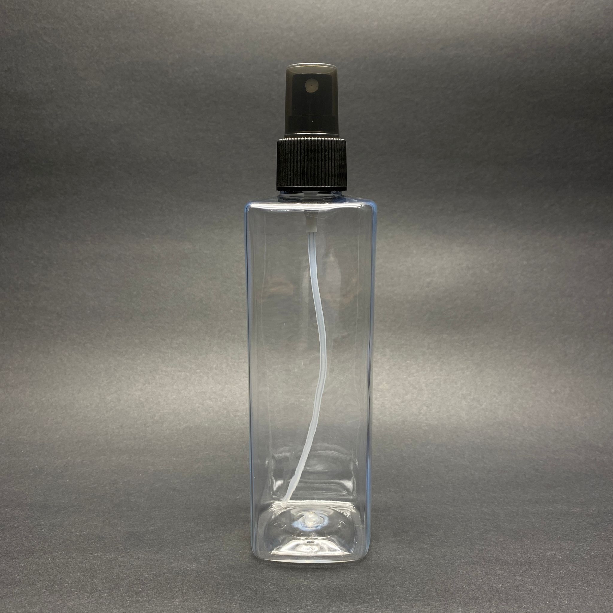 300 Cc Kare Pet Şişe (31 Gr) -  Siyah Spreyli - 300 Ml Köşeli Plastik Şişe