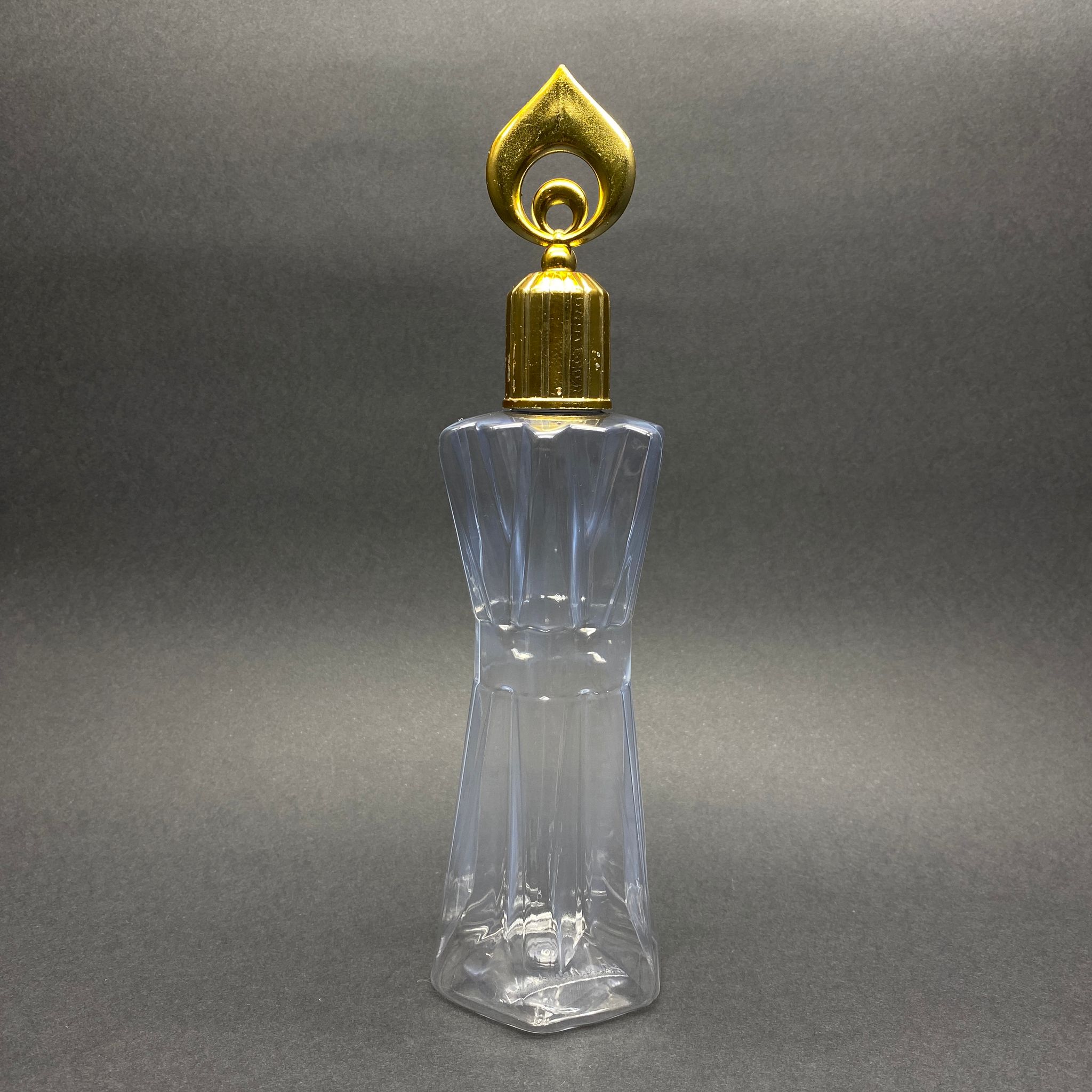 300 Cc Kolonya Şişesi - Elmas Model - Gold Hilal Kapaklı Kolonya Tıpalı  - 300 Ml Pet Kolonya Şişesi (Şişe 27 Gr)