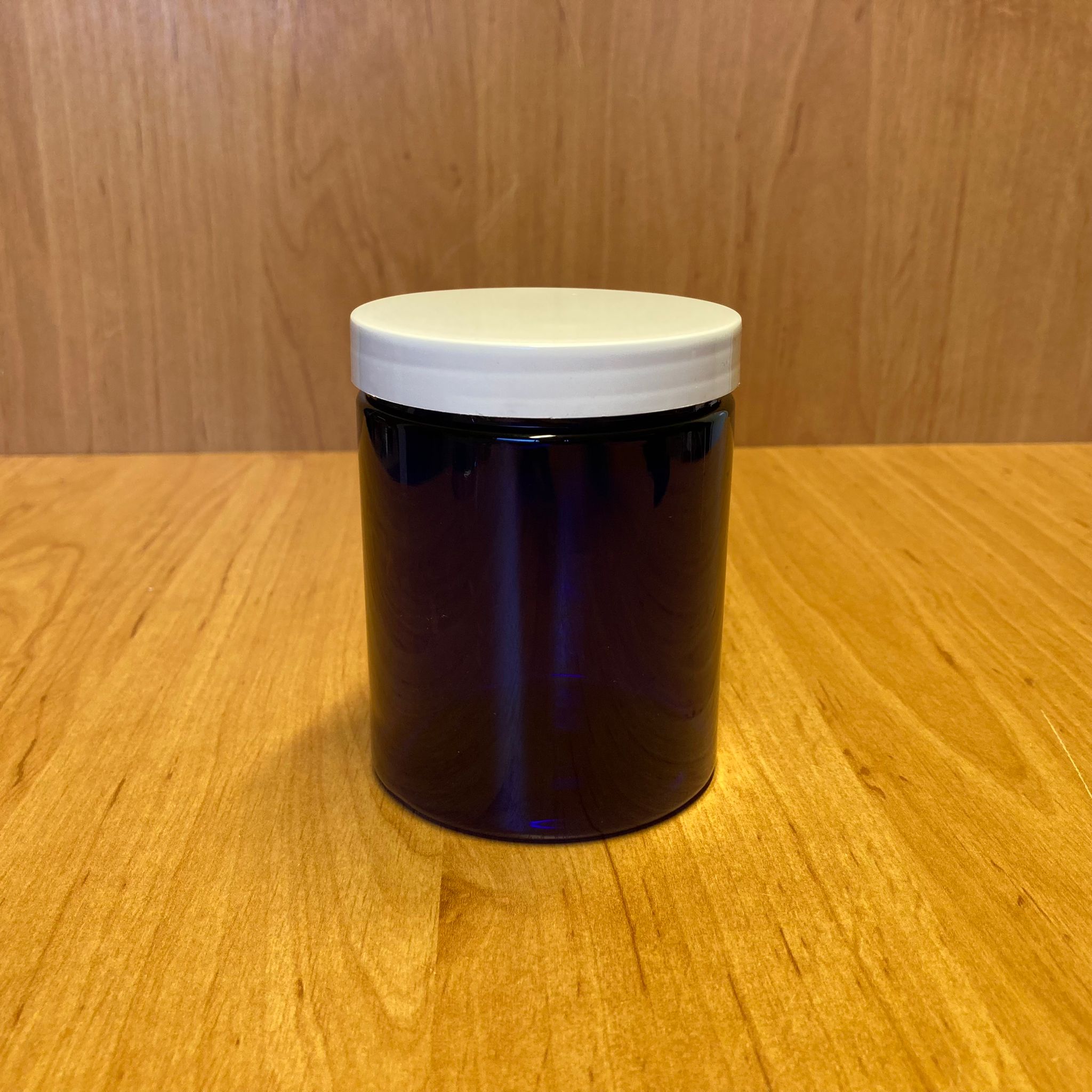 300 Cc Mavi Sert Plastik Kavanoz - Beyaz Kapaklı - 300 Ml Plastik Krem Kavanozu
