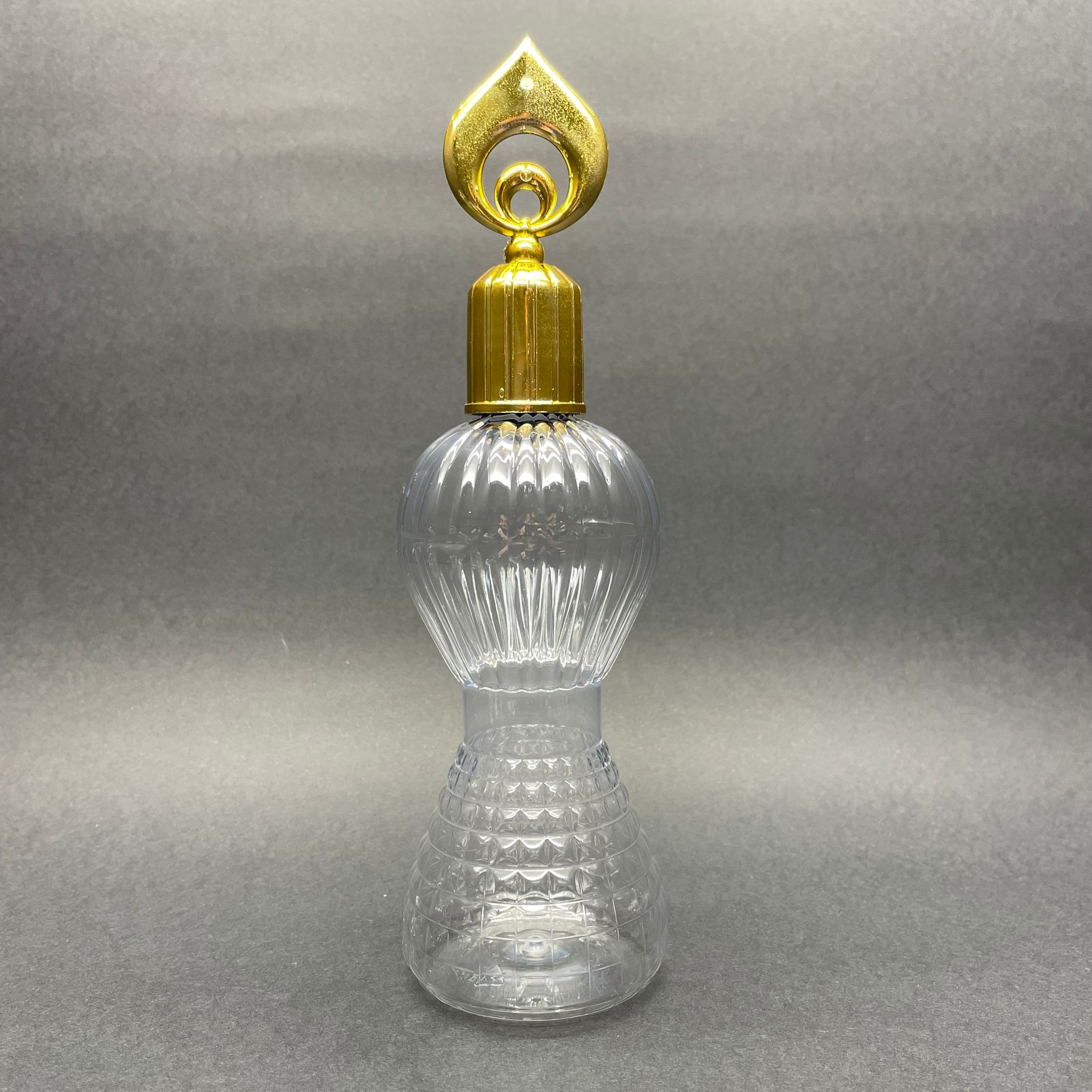 300 Cc Pırlanta Kolonya Şişesi - Campet - Gold Hilal Kapaklı Kolonya Tıpalı - 300 Ml Campet Kolonya Şişesi