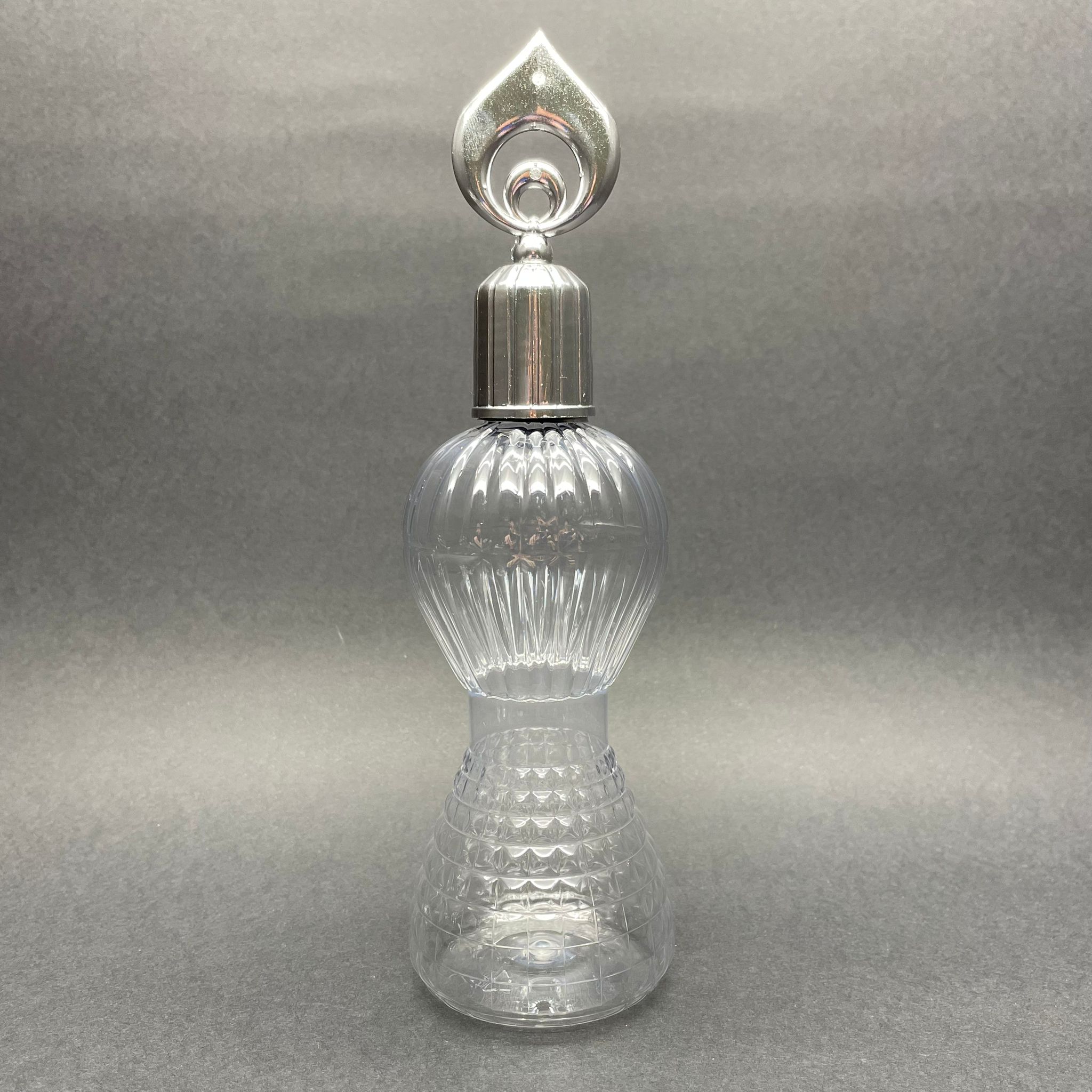 300 Cc Pırlanta Kolonya Şişesi - Campet - Gümüş Hilal Kapaklı Kolonya Tıpalı - 300 Ml Campet Kolonya Şişesi