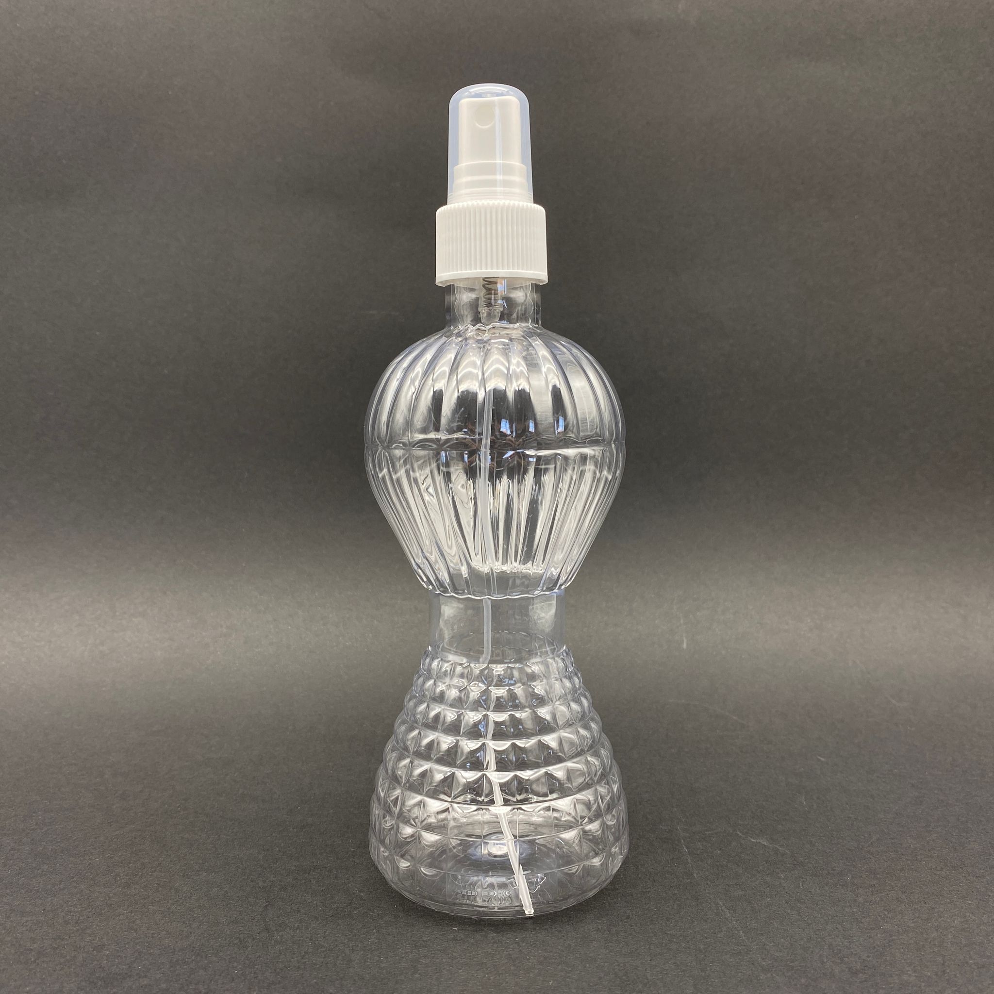 300 Cc Pırlanta Model Pet Şişe - Beyaz Spreyli - 300 Ml Spreyli Plastik Şişe
