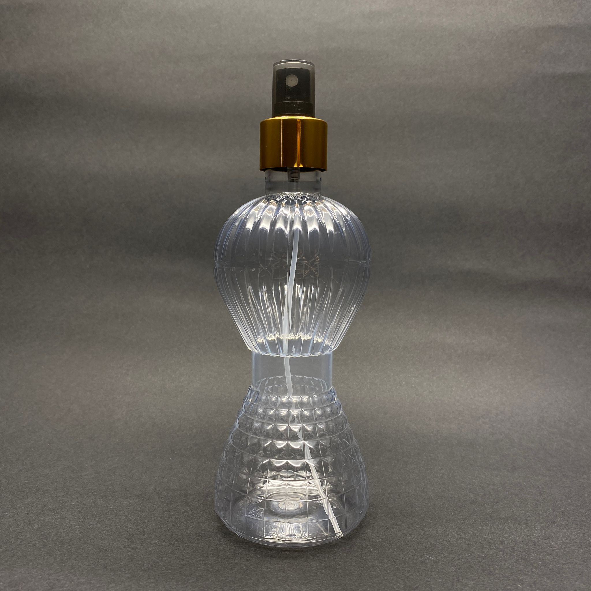 300 Cc Pırlanta Model Pet Şişe - Gold Spreyli - 300 Ml Spreyli Plastik Şişe