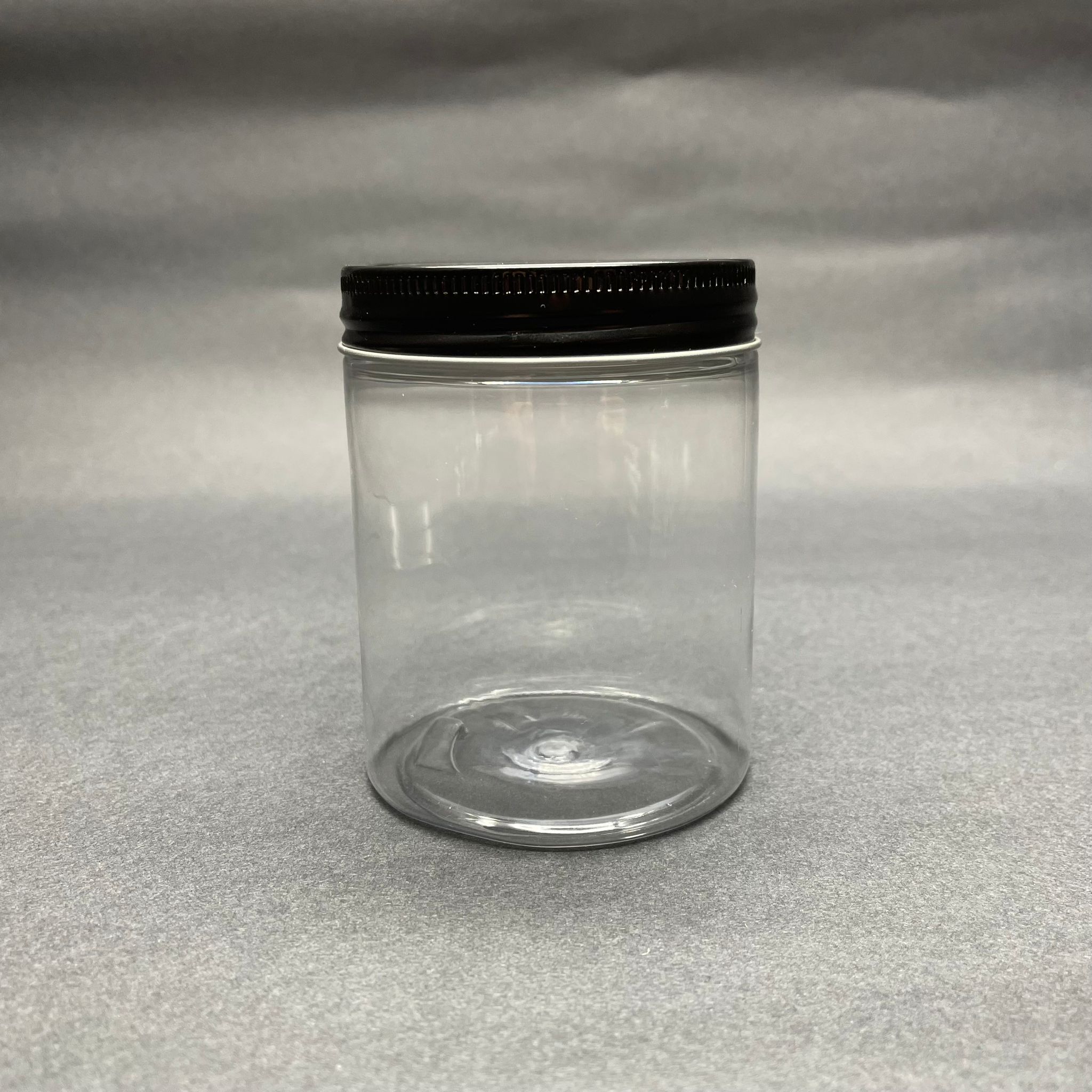 300 Cc Şeffaf Sert Plastik Kavanoz - Siyah Metal Kapaklı - 300 Ml Metal Kapaklı Plastik Kavanoz - Kozmetik Kavanoz, Gıda Kavanozu Ve Krem Kavanozu Olarak Kullanabilirsiniz