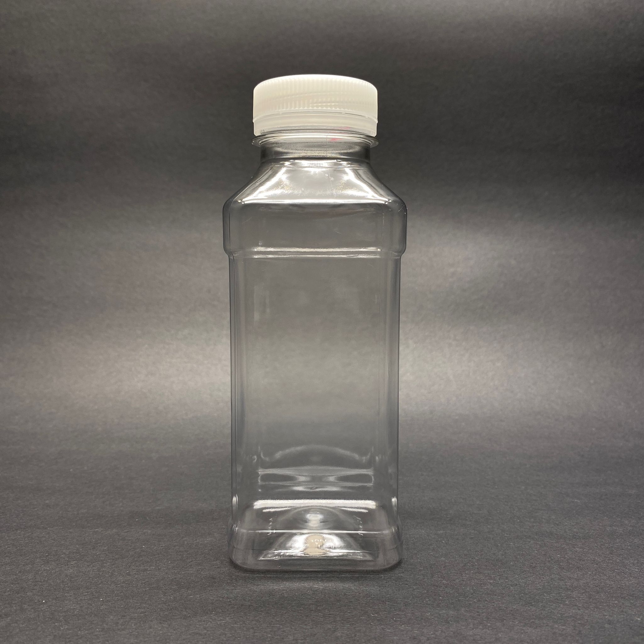 330 Cc Kare Pet Şişe (23 Gr) - Geniş Ağızlı Beyaz Kilitli Kapaklı - 330 Ml Detox , Meyve Suyu Şişe , Boş Detoks Şişe