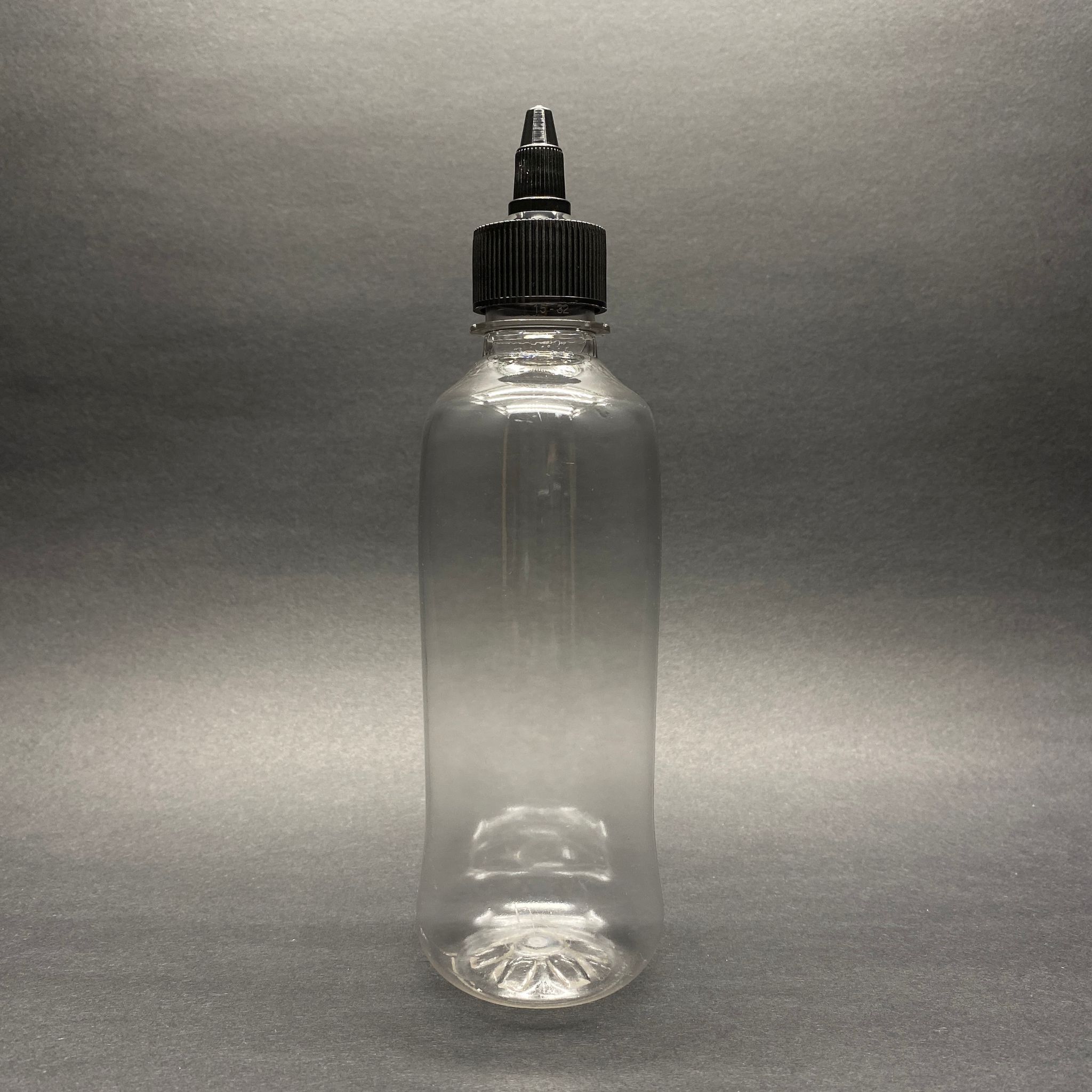 330 Cc Sivri Twist Asansör Kapaklı Şeffaf Pet Şişe - 330 Ml Akıtıcı Siyah Kapaklı Pet Şişe