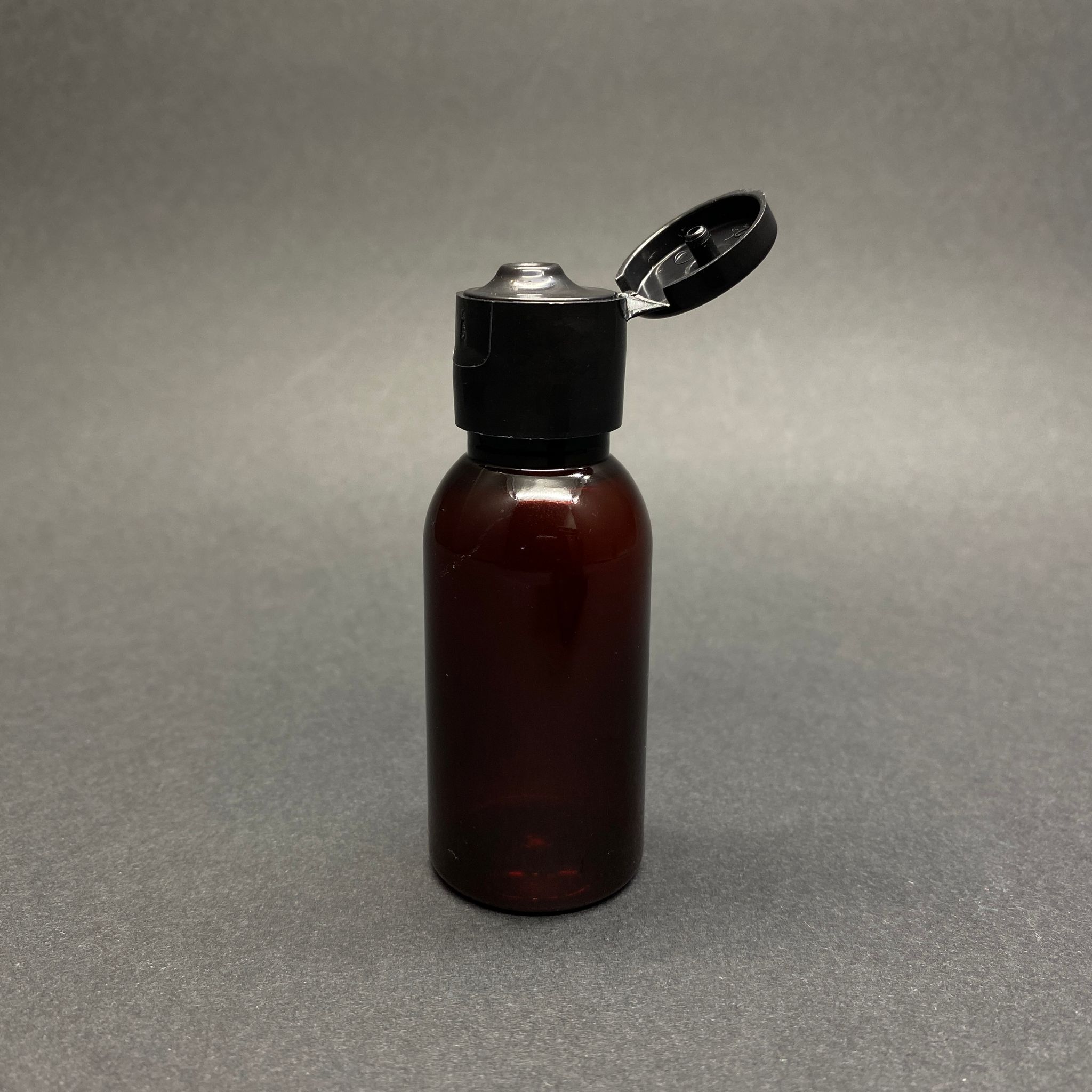 35 Cc Amber Pet Şişe - Siyah Fliptop Akıtıcı Kapaklı - 35 Ml Kahverengi Plastik Şişe