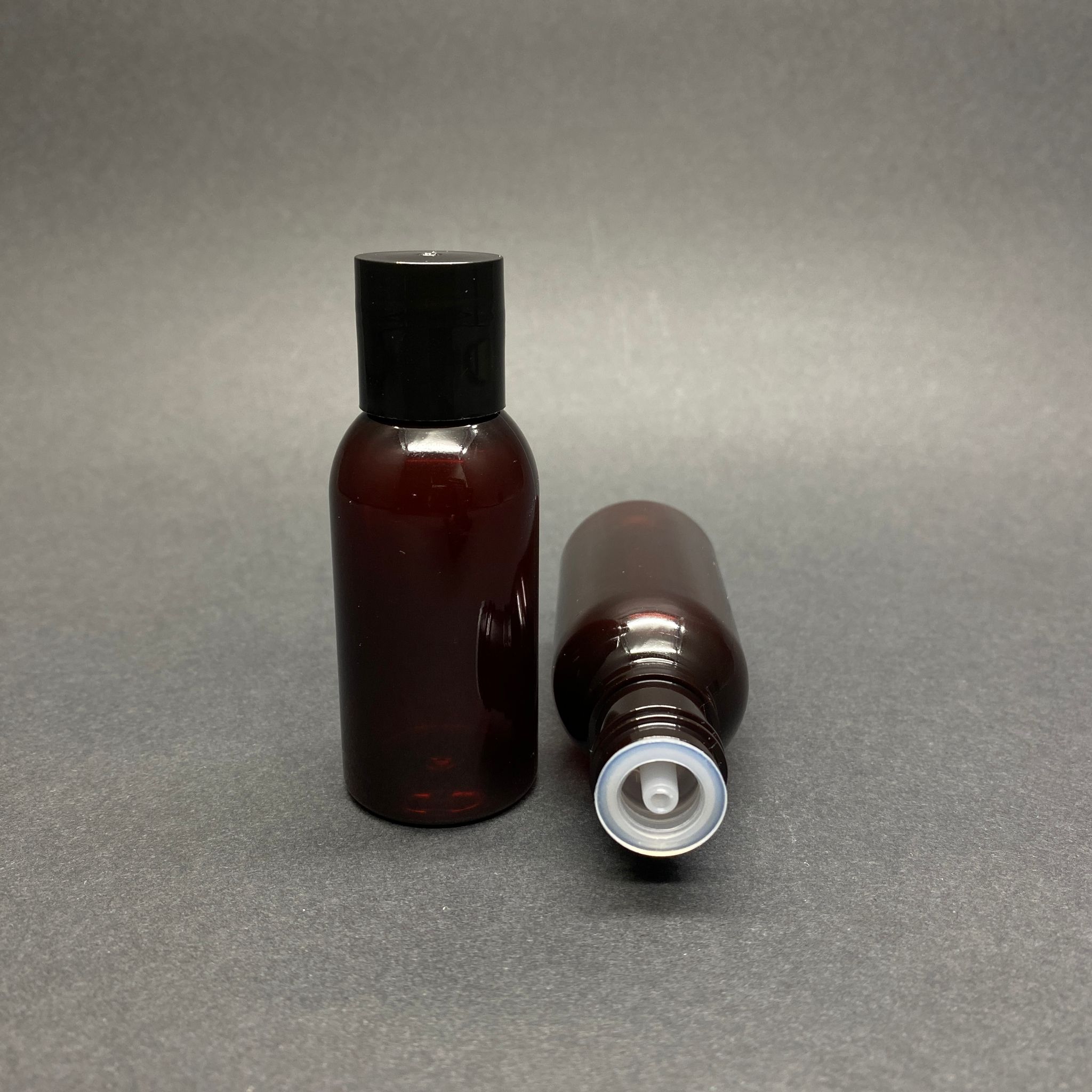 35 Cc Amber Pet Şişe - Siyah Kapaklı - 35 Ml Kahverengi İçten Damlalıklı Plastik Şişe