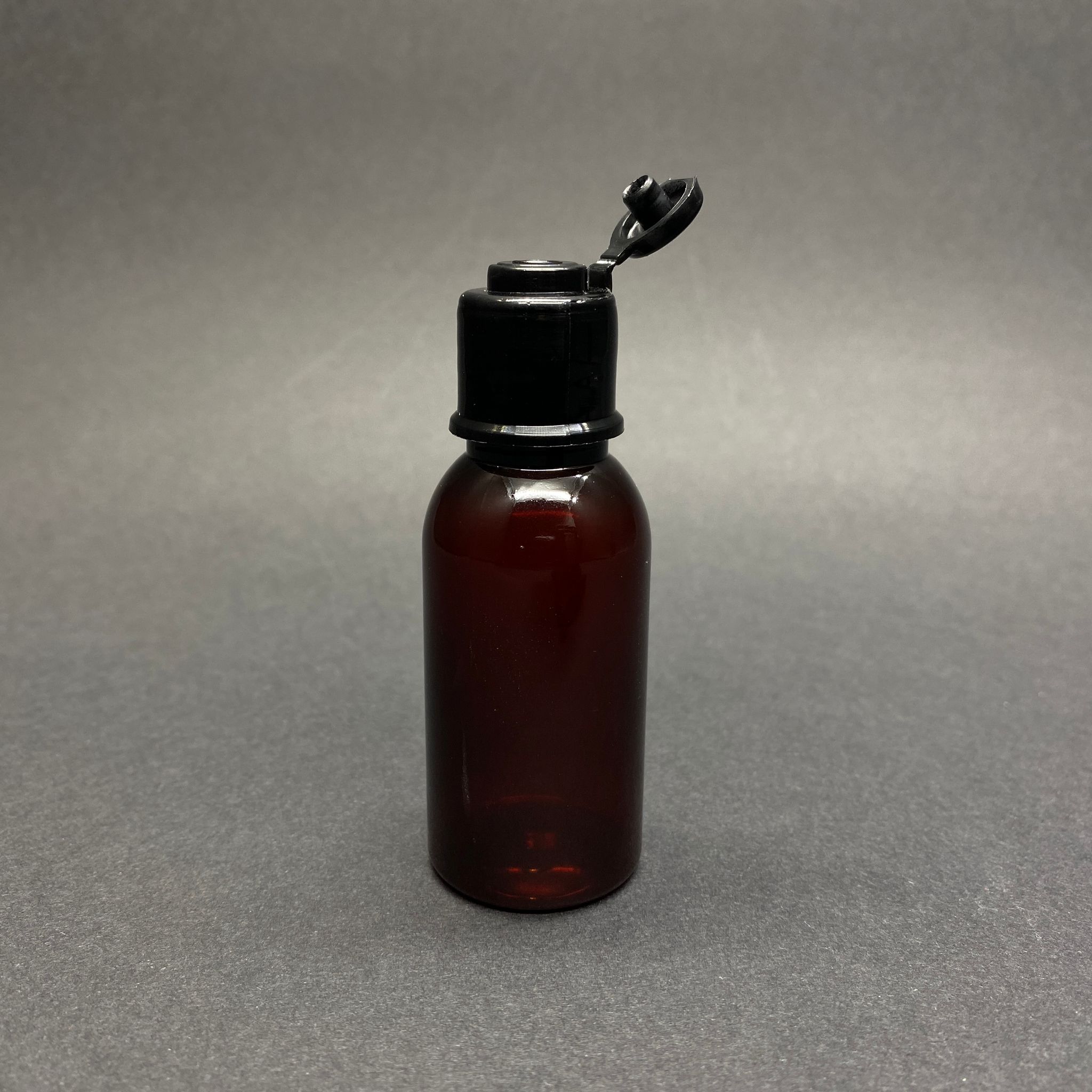 35 Cc Amber Pet Şişe - Siyah Yeni Fliptop Akıtıcı Kapaklı - 35 Ml Kahverengi Plastik Şişe