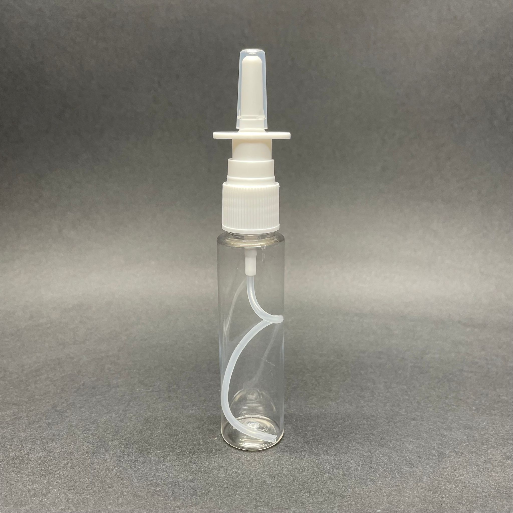 35 Cc Pet Şişe Şeffaf - Beyaz Burun Spreyli - 35 Ml Plastik Sprey Şişe (Nazal Spreyli)