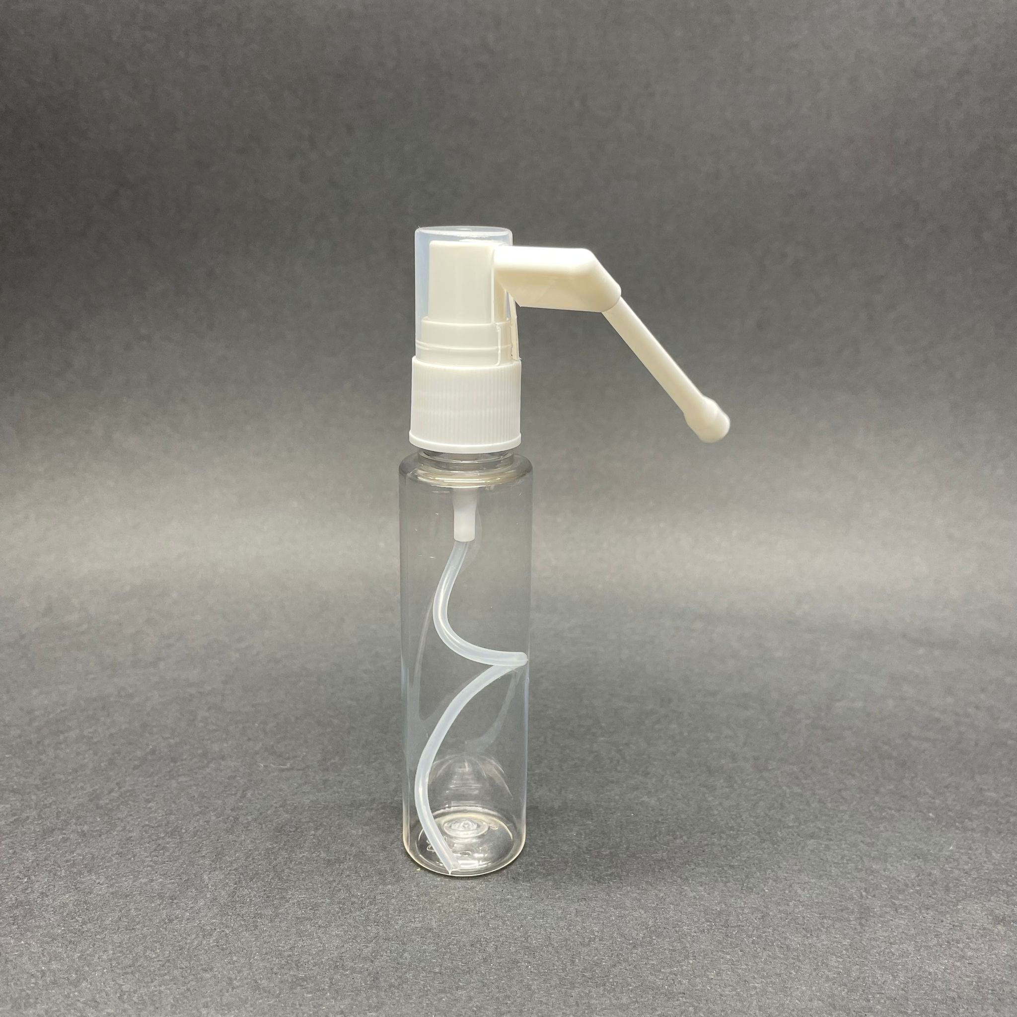35 Cc Pet Şişe Şeffaf - Beyaz Oral Spreyli - 35 Ml Plastik Sprey Şişe (Boğaz Spreyli)