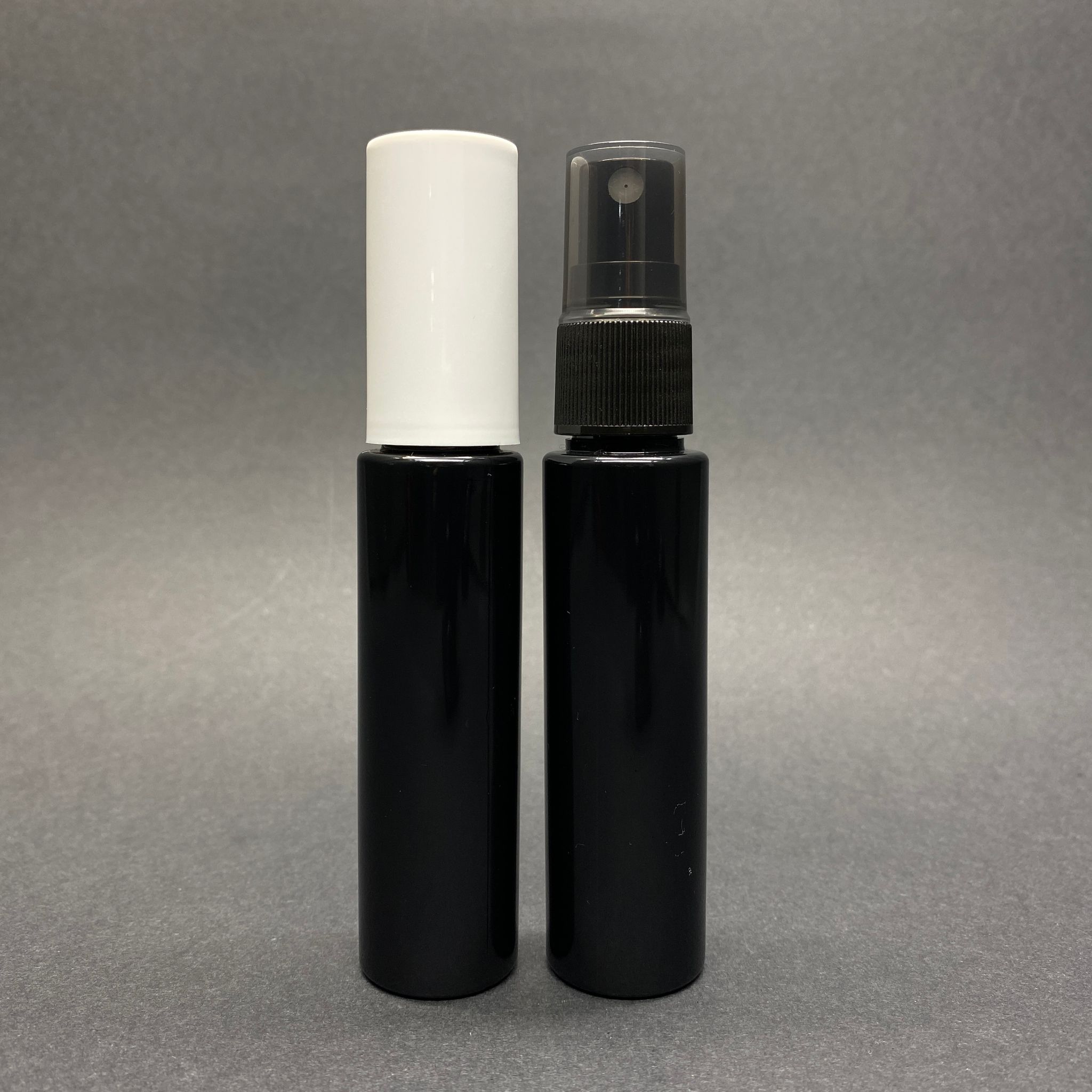 35 Cc Siyah Parfüm Şişesi Plastik - Siyah Sprey + Beyaz Kapak - 35 Ml Parfüm Şişesi Pet