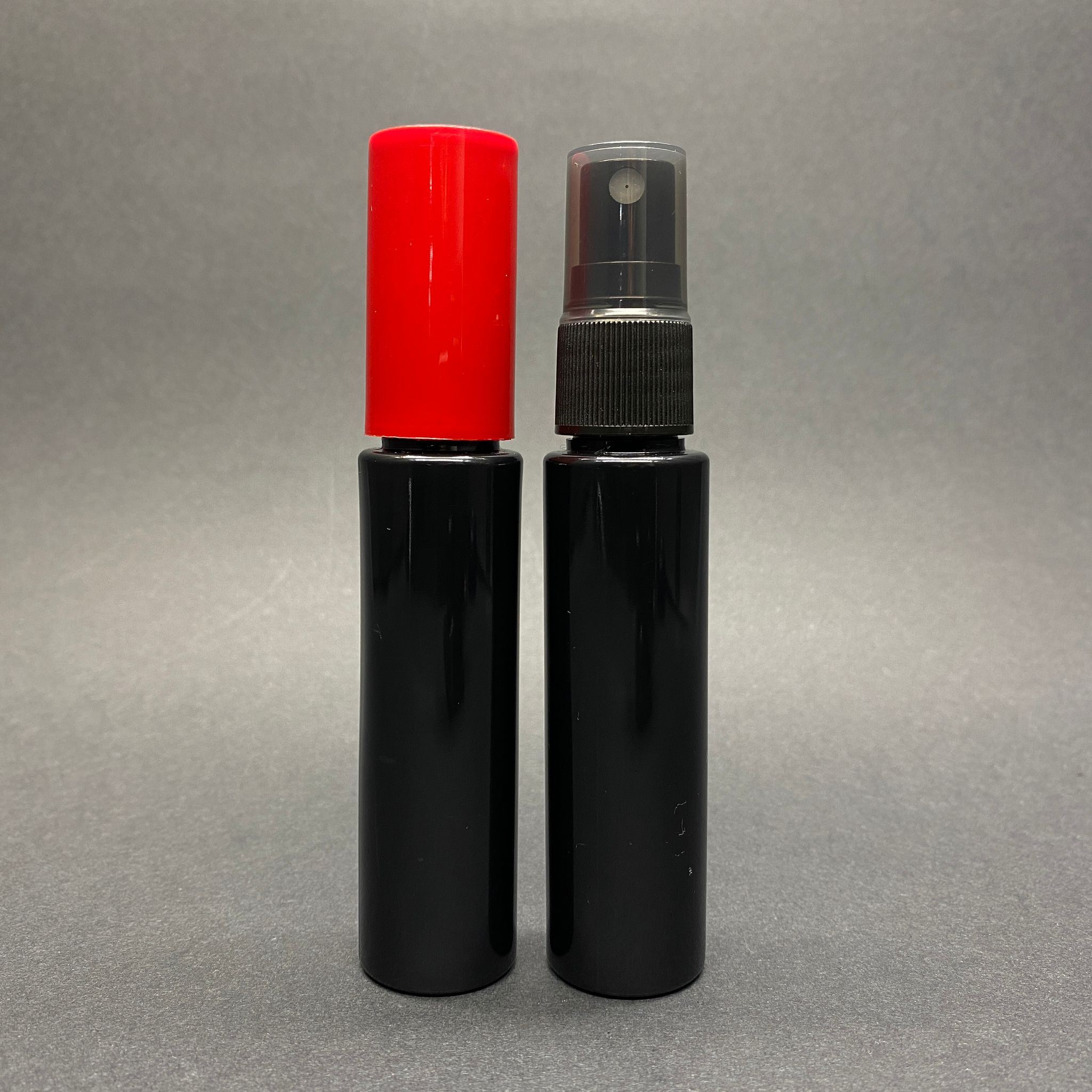 35 Cc Siyah Parfüm Şişesi Plastik - Siyah Sprey + Kırmızı Kapak - 35 Ml Parfüm Şişesi Pet