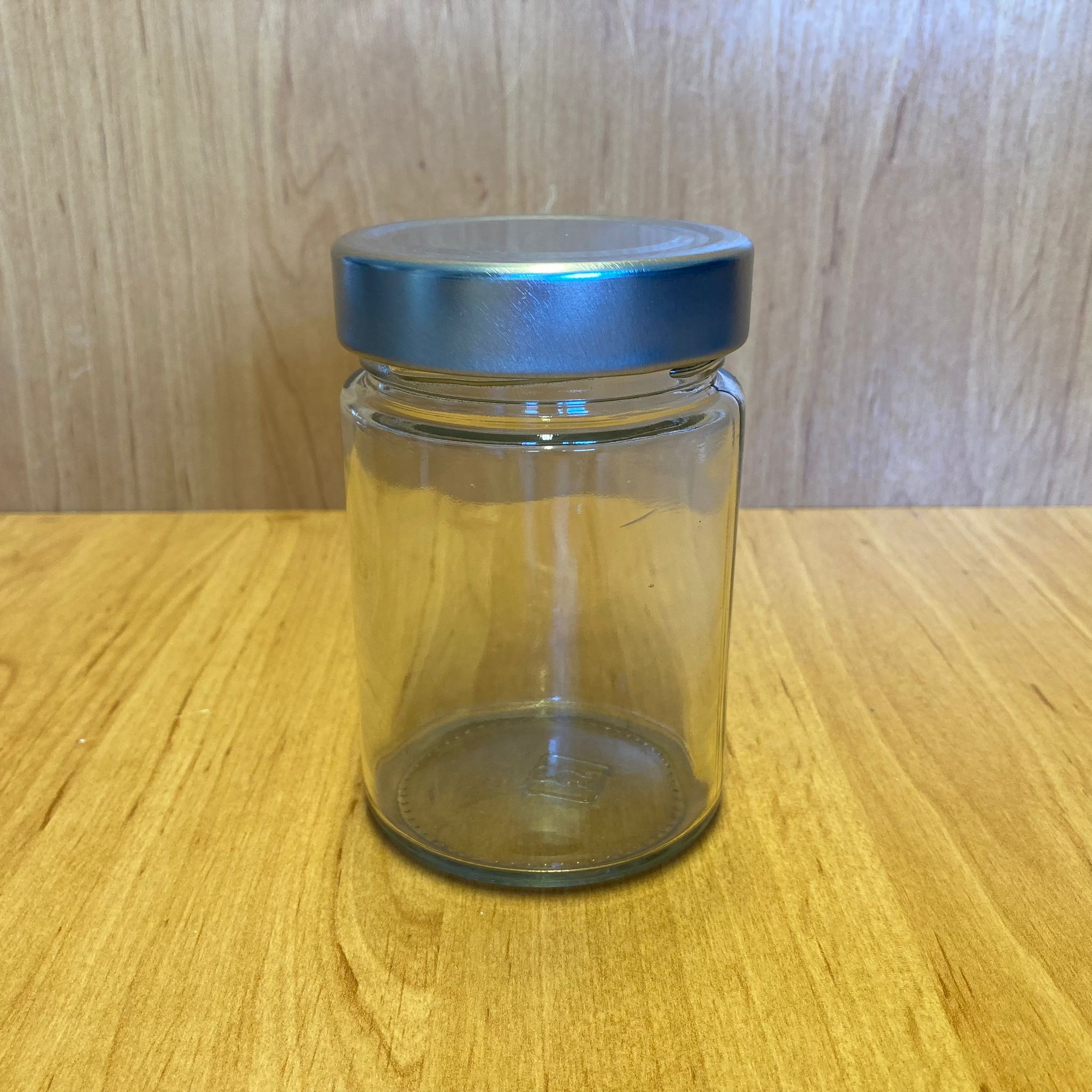 350 Cc Alman Kavanoz - Gümüş Metal Kapaklı - 350 Ml Derin Kapaklı Cam Kavanoz
