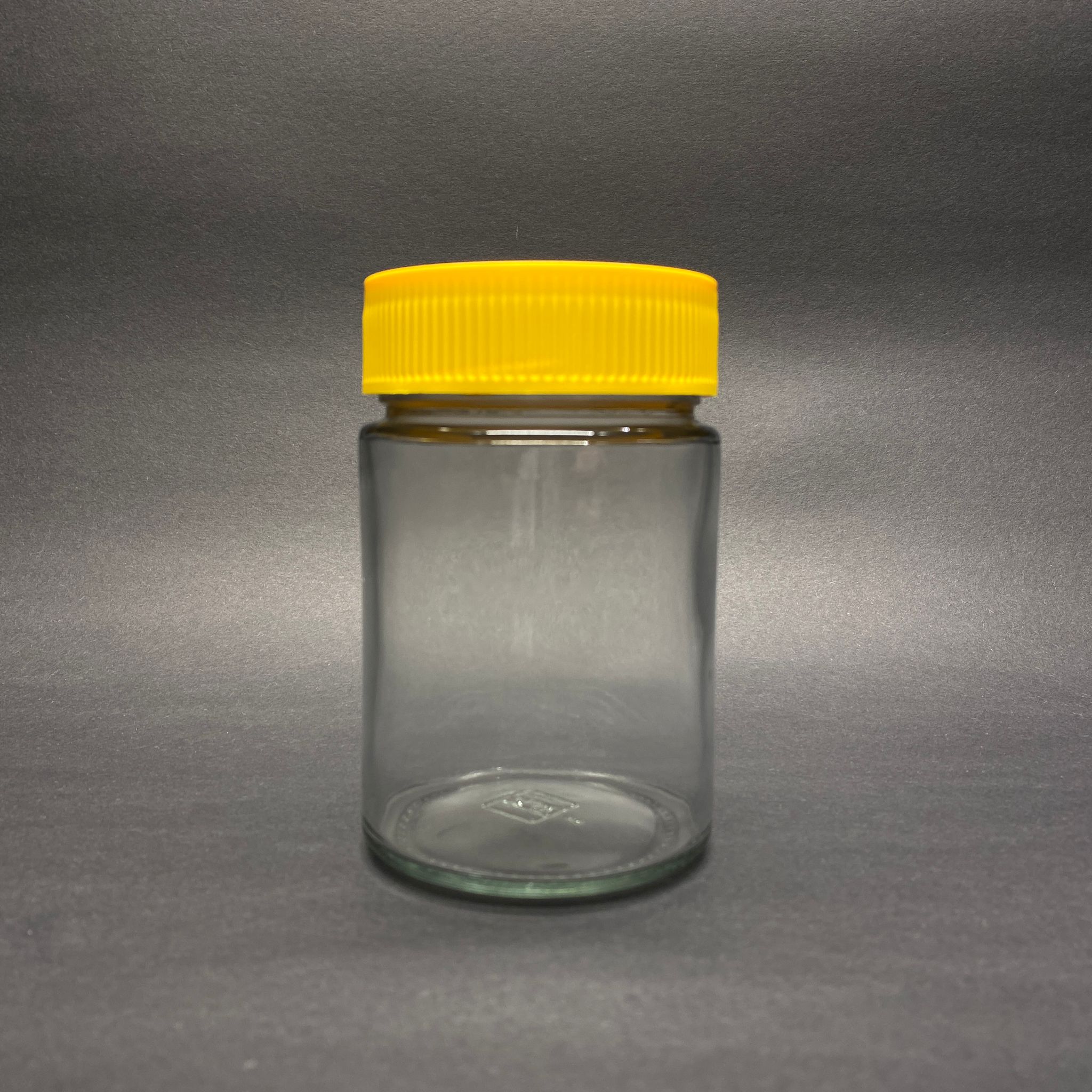 350 Cc Alman Kavanoz - Sarı Plastik Alüminyum Contalı İndiksiyon Kapaklı - 350 Ml Derin Kapaklı Cam Kavanoz