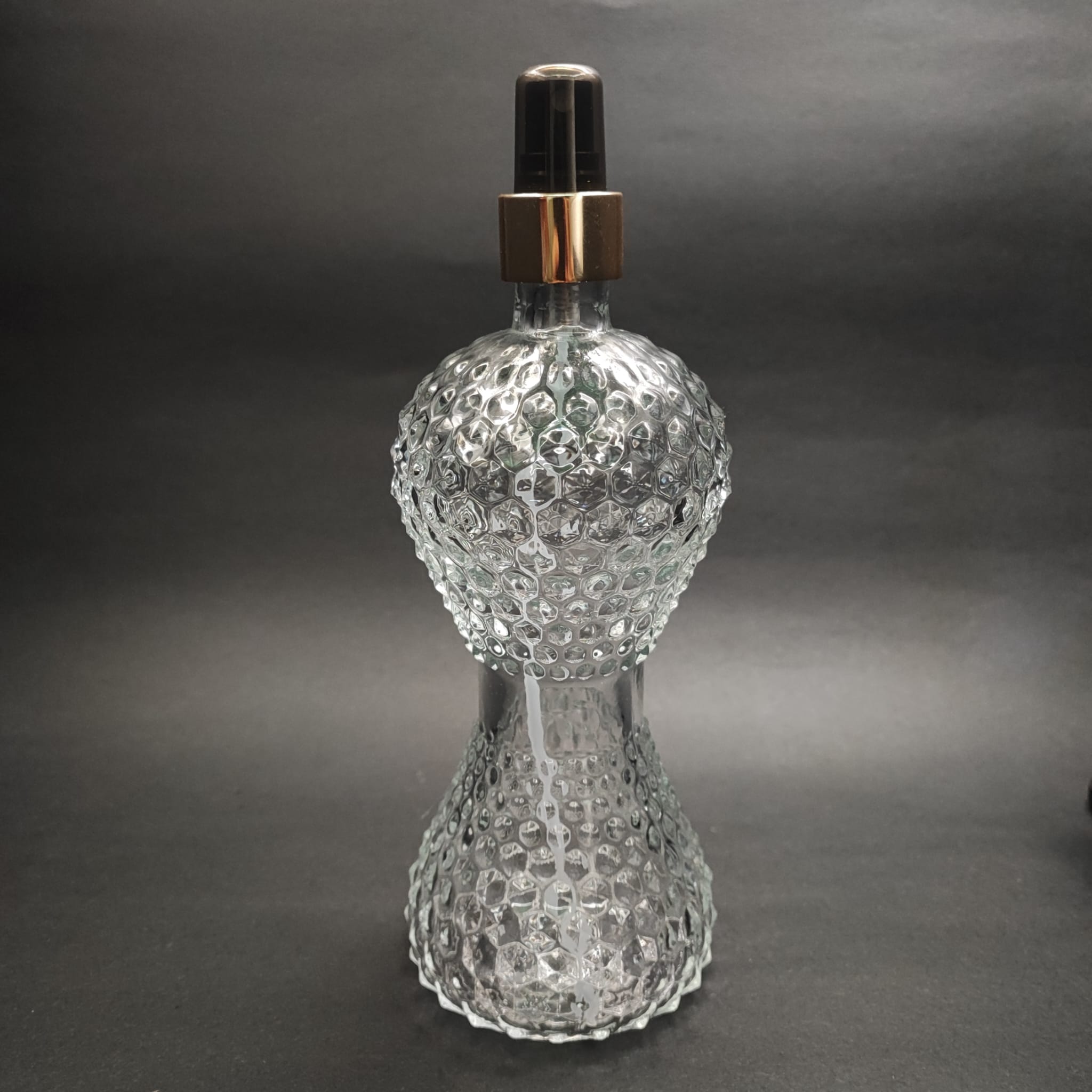350 Cc Pırlanta Cam Kolonya Şişesi - Gold Spreyli - 350 Ml Spreyli Cam Kolonya Şişesi