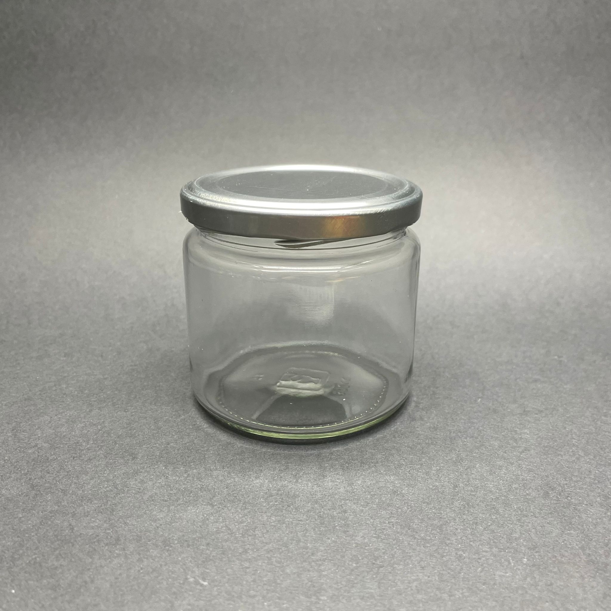 370 Cc Geniş Ağızlı Cam Kavanoz - Gümüş Kapaklı - 370 Ml Cam Kavanoz