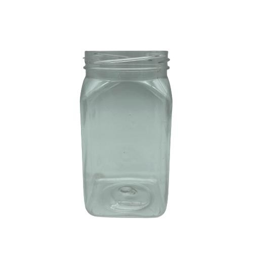 370 Cc Kare Pet Kavanoz Kapaksız (63 Ağız) - 370 Ml Plastik Kavanoz