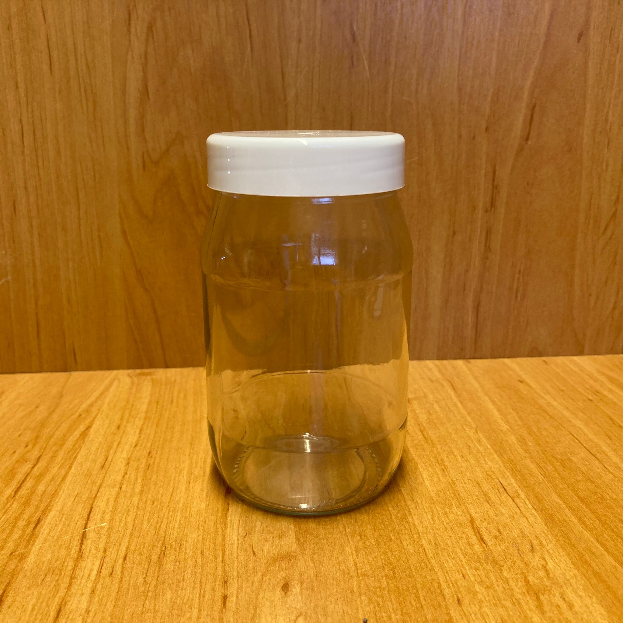 370 Cc Standart Kavanoz - Beyaz Plastik Kapaklı - 370 Ml Cam Kavanoz