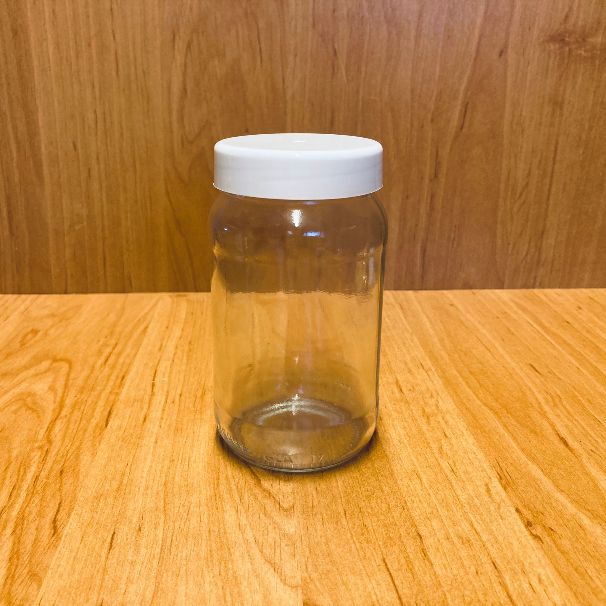 380 Cc Standart Kavanoz - Beyaz Plastik Kapaklı - 380 Ml Cam Kavanoz