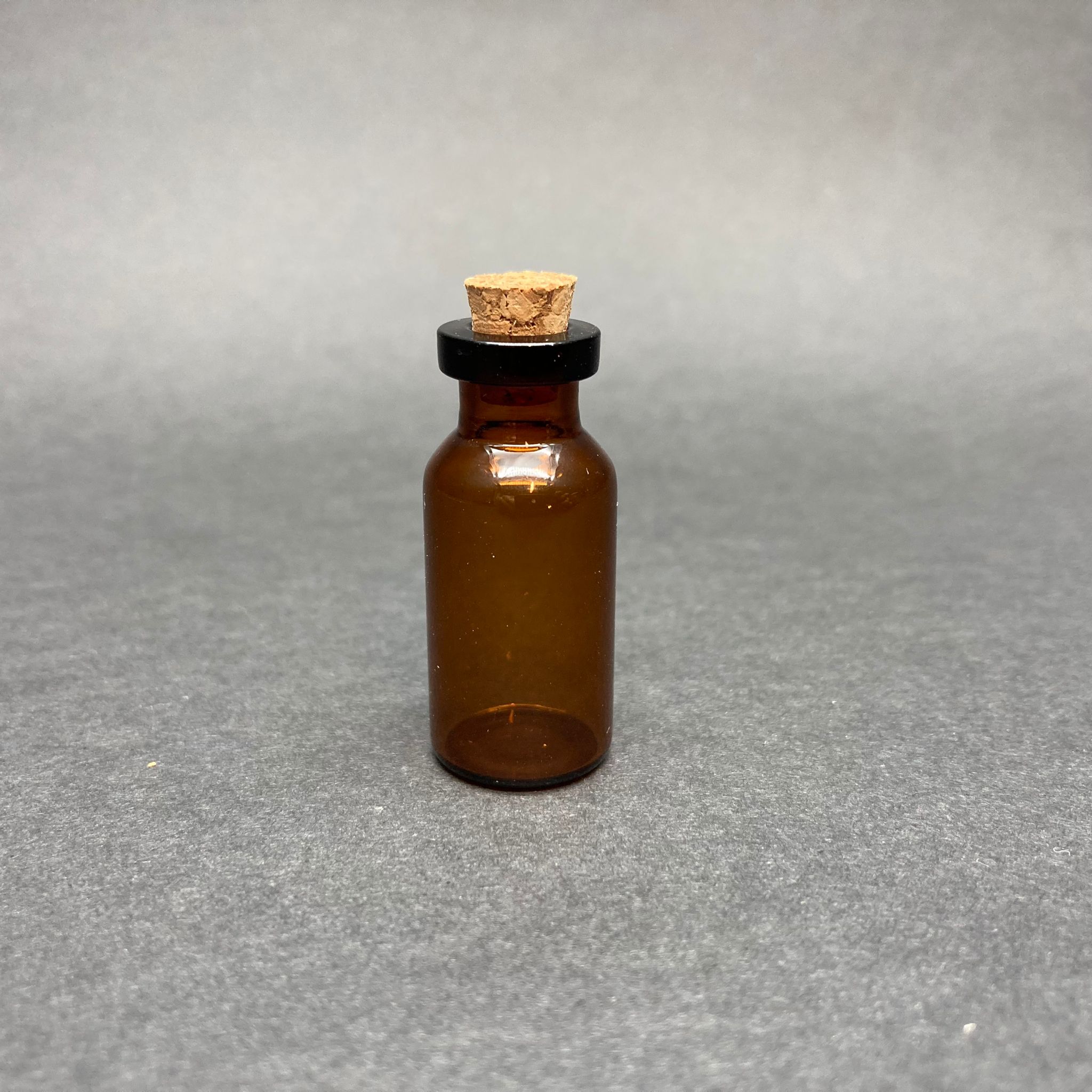 4 Cc Mini Cam Şişe Amber - Mantar Tıpalı - 4 Ml Çekme Cam - Üfleme Cam - İnce Cam Şişe
