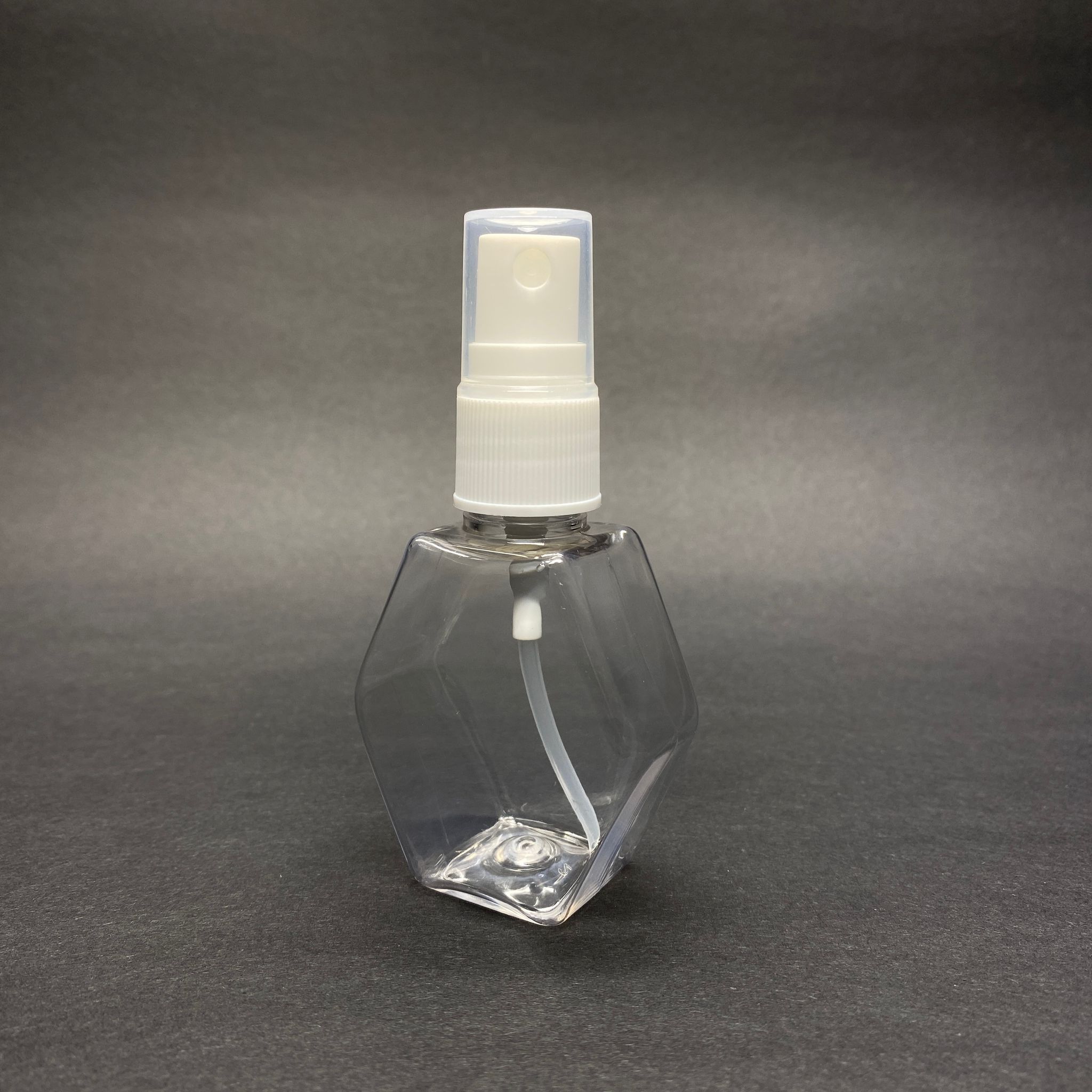 40 Cc Altıgen Pet Şişe - Beyaz Spreyli - 40 Ml Şeffaf Pet Şişe