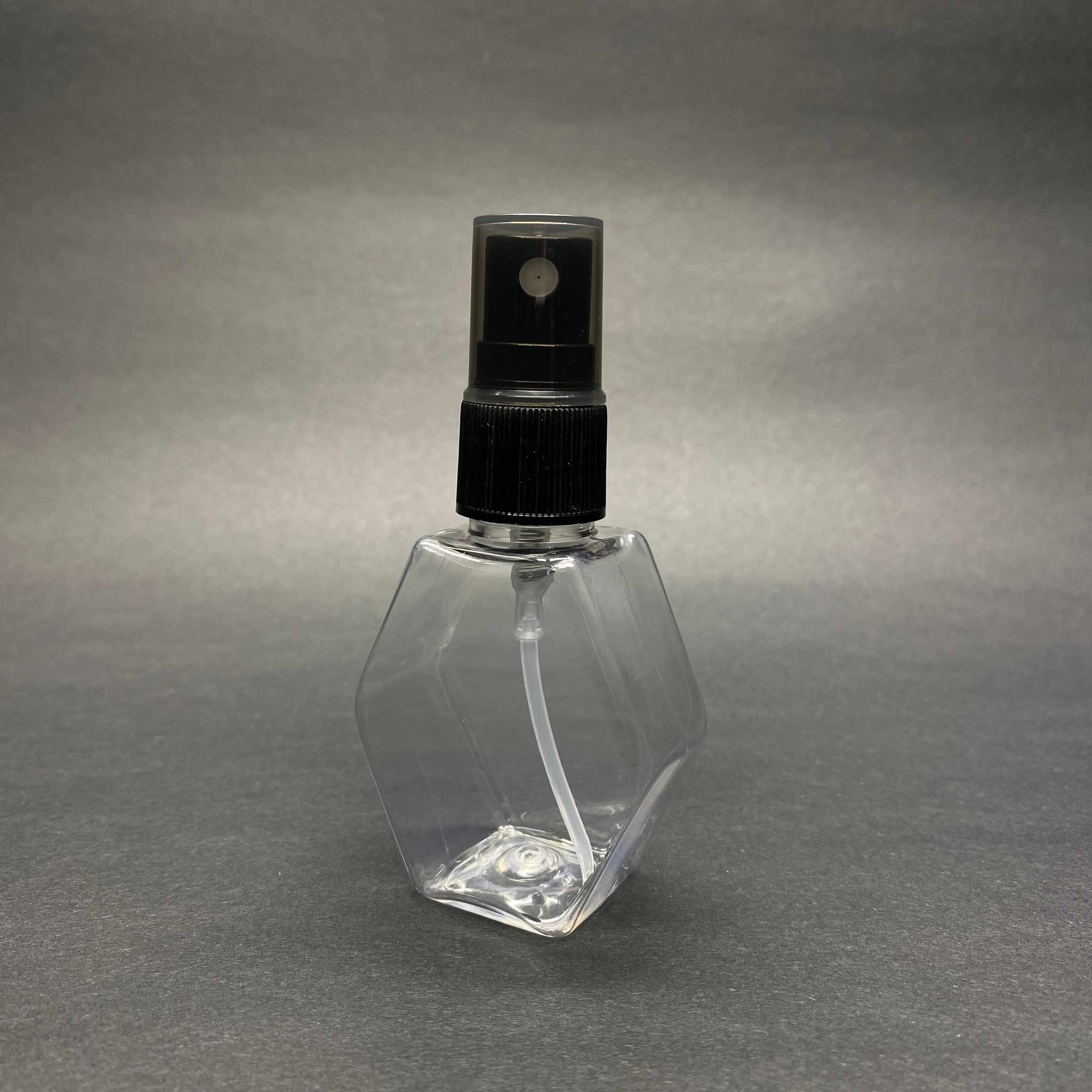 40 Cc Altıgen Pet Şişe - Siyah Spreyli - 40 Ml Şeffaf Pet Şişe