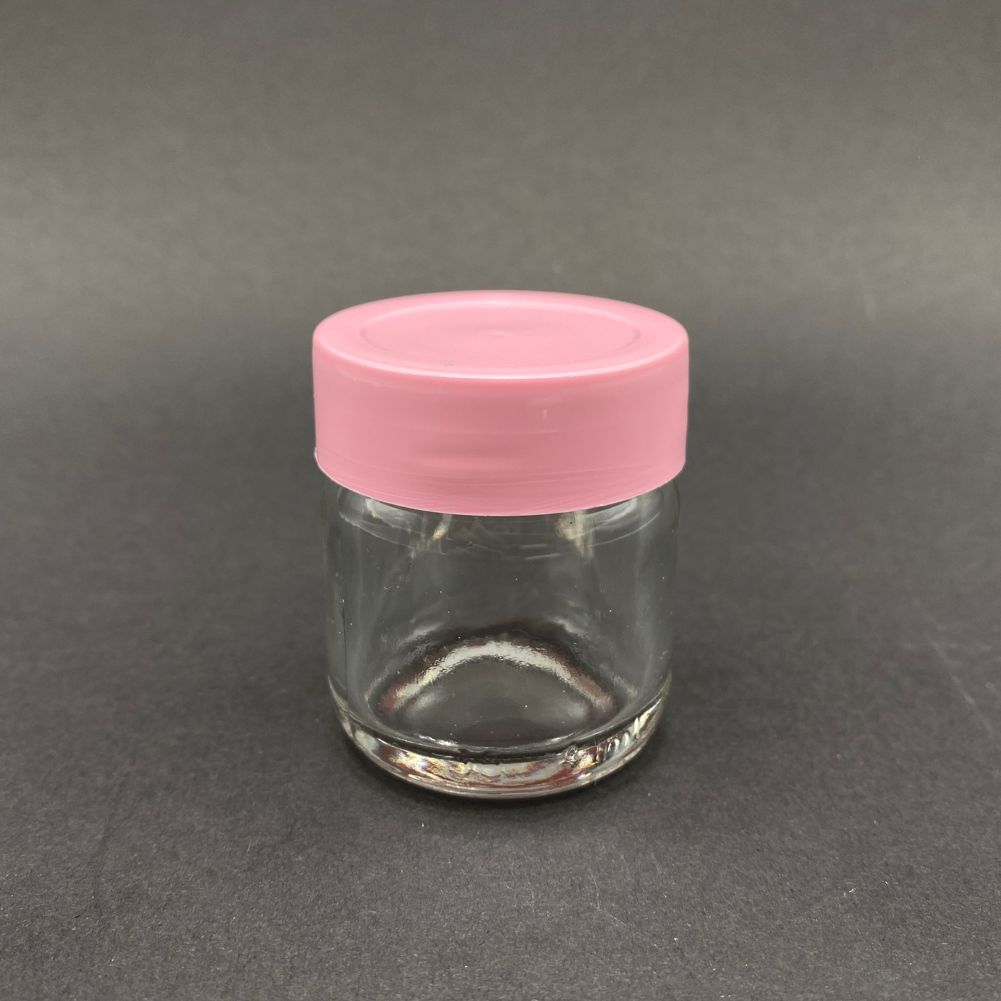 40 Cc Cam Kavanoz - Pembe Plastik Kapaklı - 40 Ml Cam Kavanoz