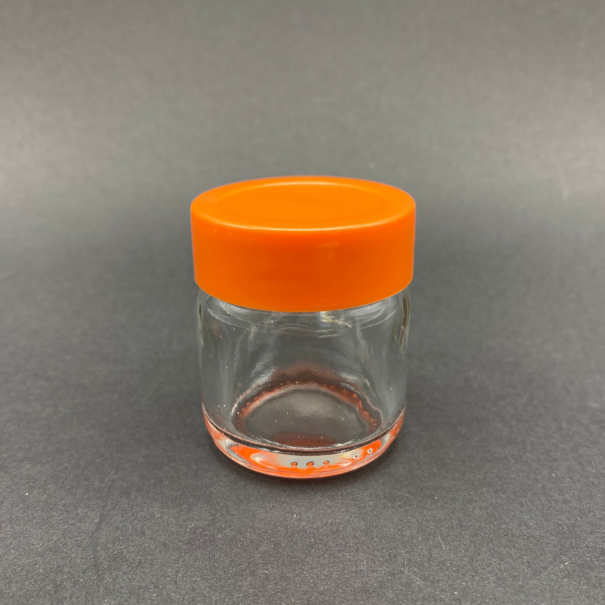 40 Cc Cam Kavanoz - Turuncu Plastik Kapaklı - 40 Ml Cam Kavanoz