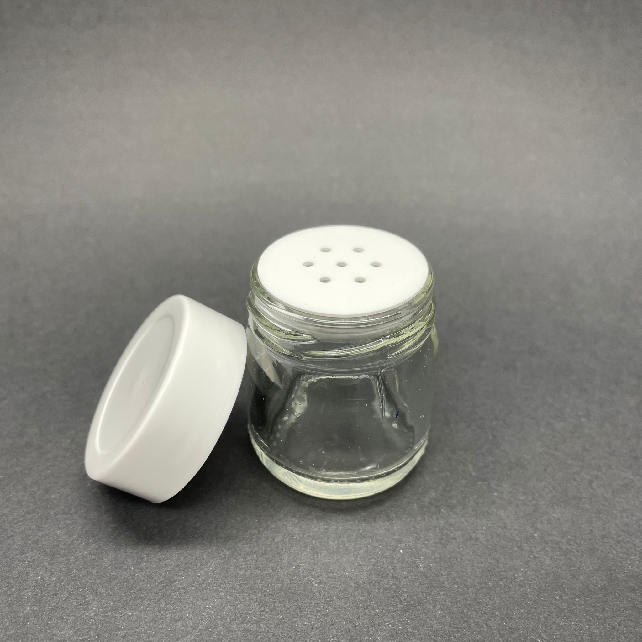 40 Cc Cam Toz Pudra Kavanozu -  Plastik Kapaklı +Tıpalı - 40  Ml Pudra Kutusu - Tuzluk Tıpalı Eko Tuzluk  -  Medikal Pudra Ambalaj
