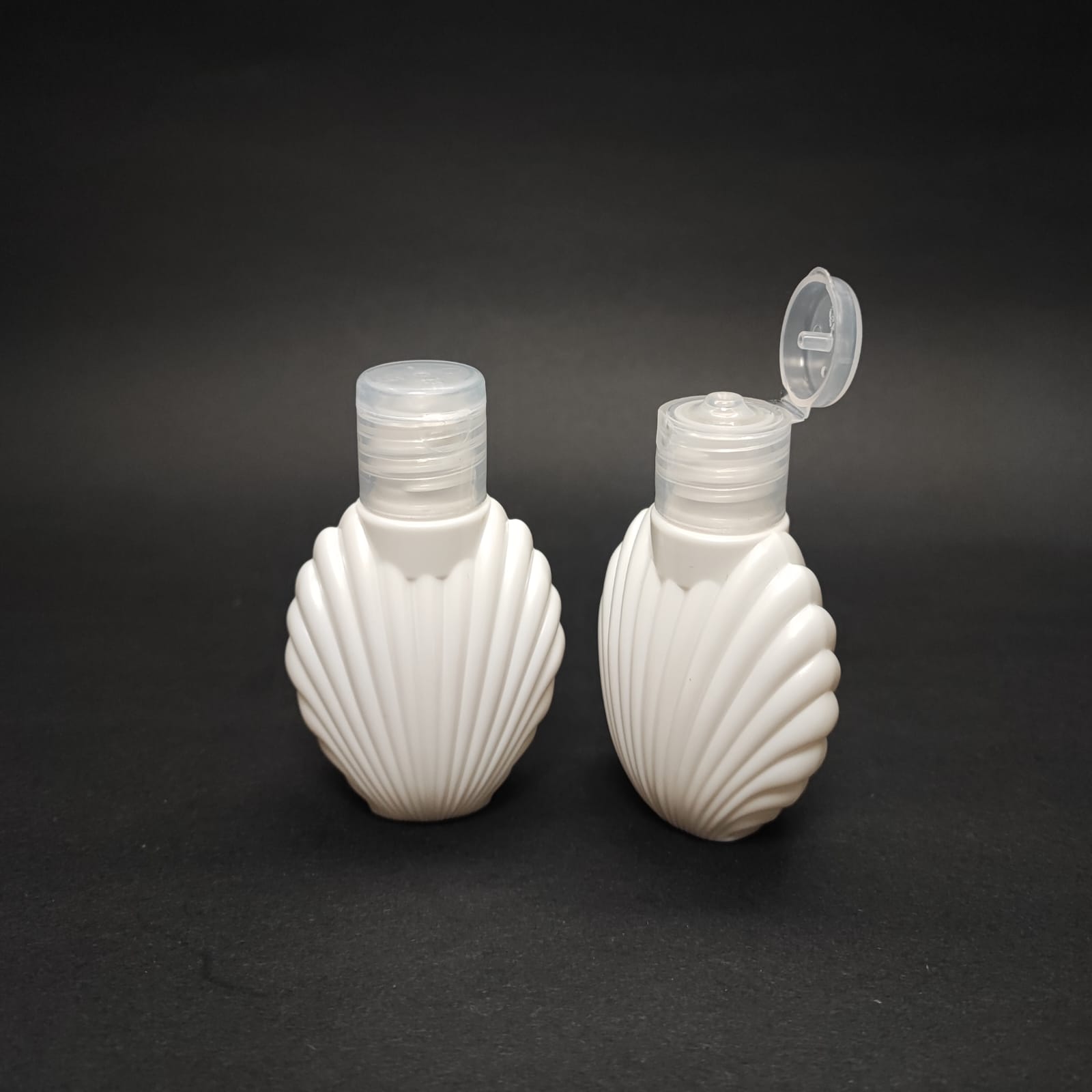 40 Cc Mini İstiridye Şişesi - Şeffaf Fliptop Kapaklı - 40 Ml Akıtıcılı Campet Plastik Kolonya Şişesi