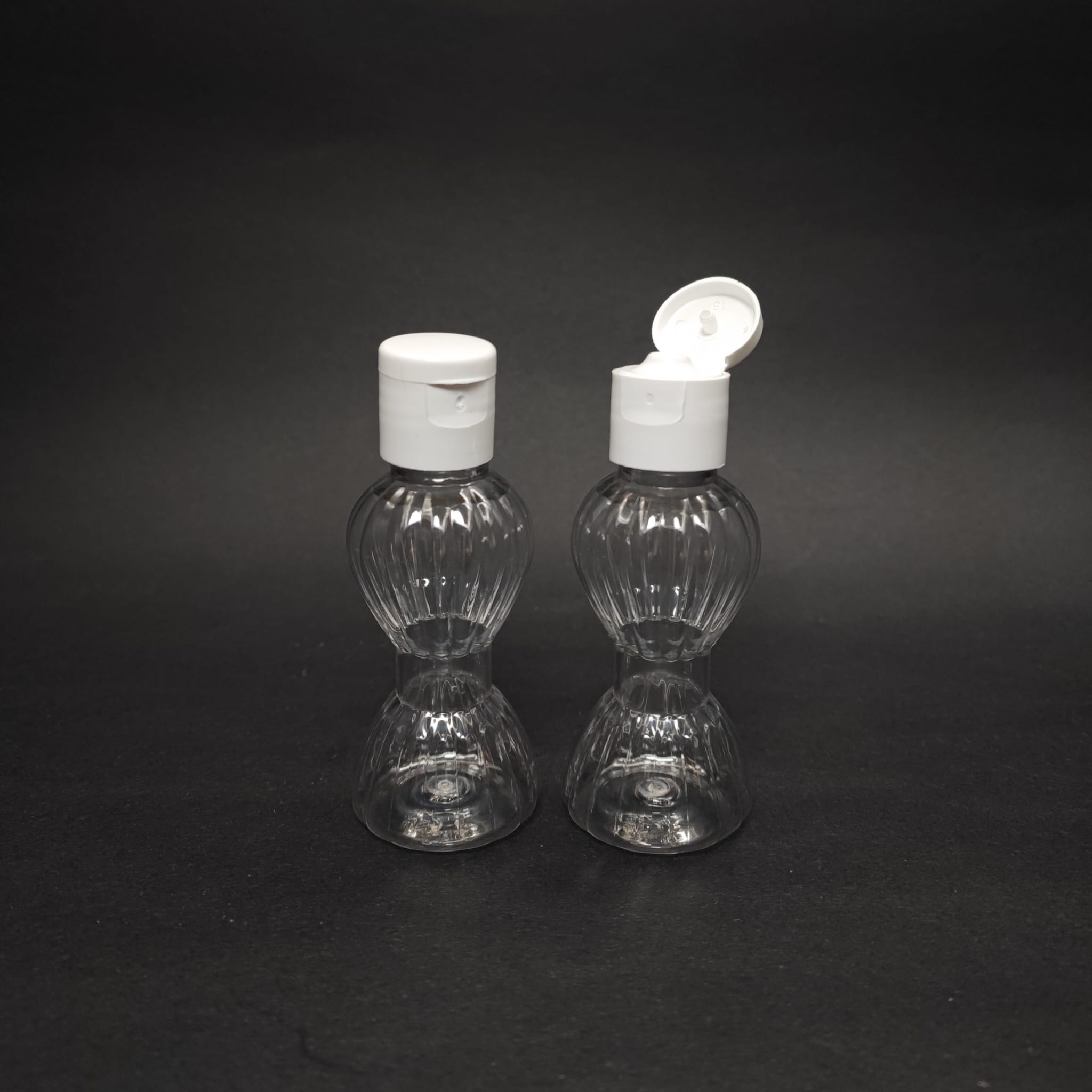 40 Cc Mini Pırlanta Kolonya Şişesi - Beyaz Fliptop Kapaklı - 40 Ml Akıtıcılı Campet Plastik Kolonya Şişesi