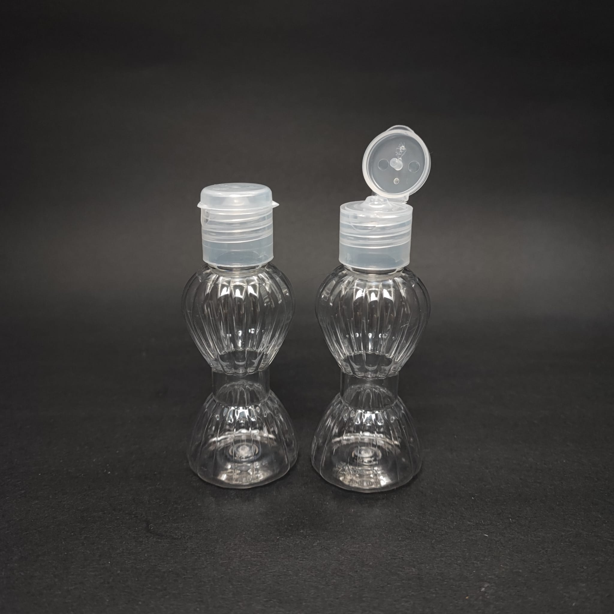 40 Cc Mini Pırlanta Kolonya Şişesi - Şeffaf Fliptop Kapaklı - 40 Ml Akıtıcılı Campet Plastik Kolonya Şişesi