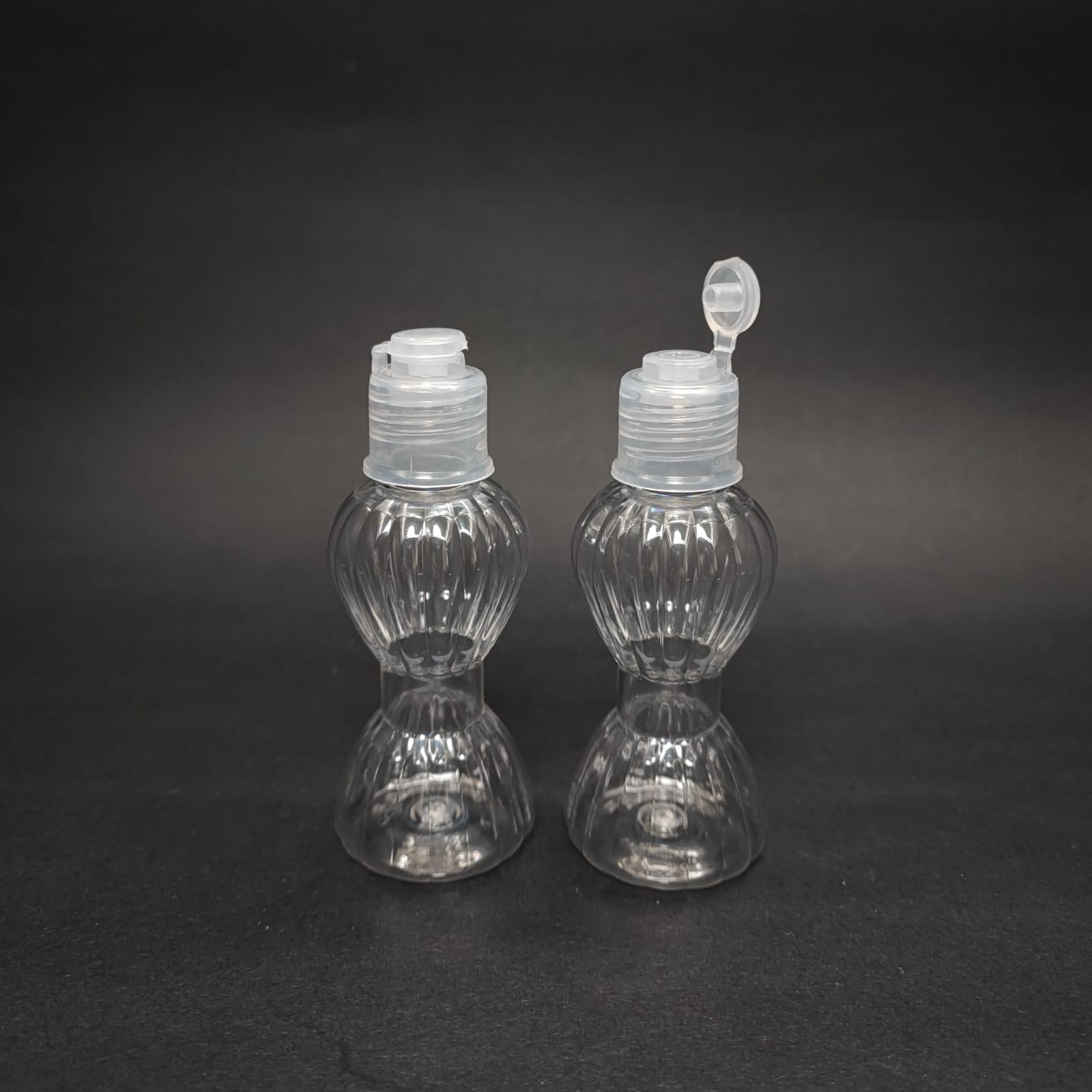 40 Cc Mini Pırlanta Kolonya Şişesi - Yeni Şeffaf Fliptop Kapaklı - 40 Ml Akıtıcılı Campet Plastik Kolonya Şişesi