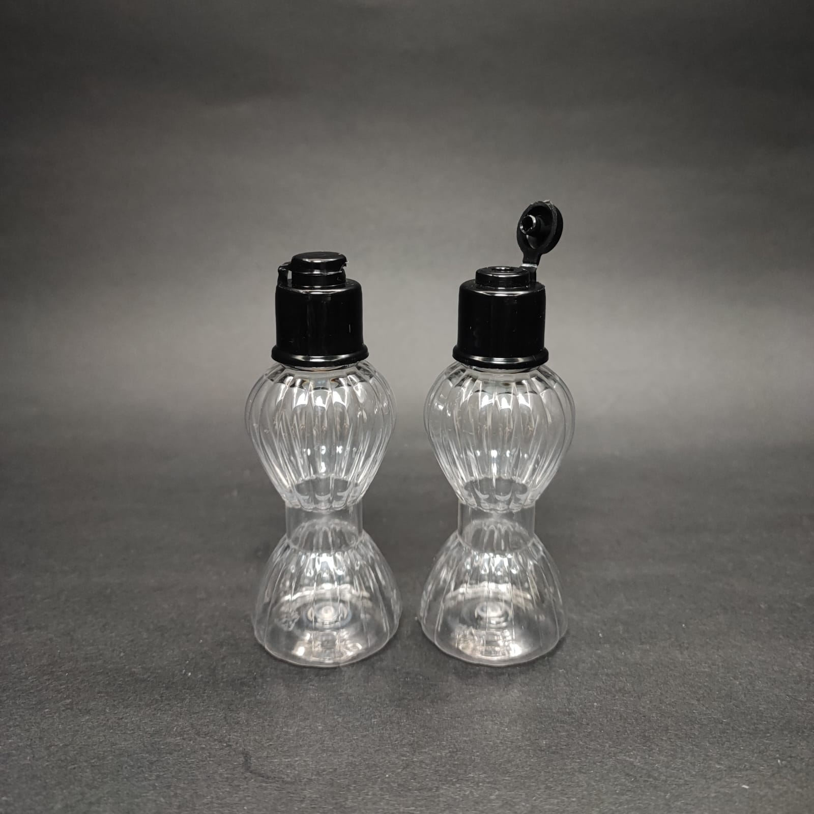 40 Cc Mini Pırlanta Kolonya Şişesi - Yeni Siyah Fliptop Kapaklı - 40 Ml Akıtıcılı Campet Plastik Kolonya Şişesi