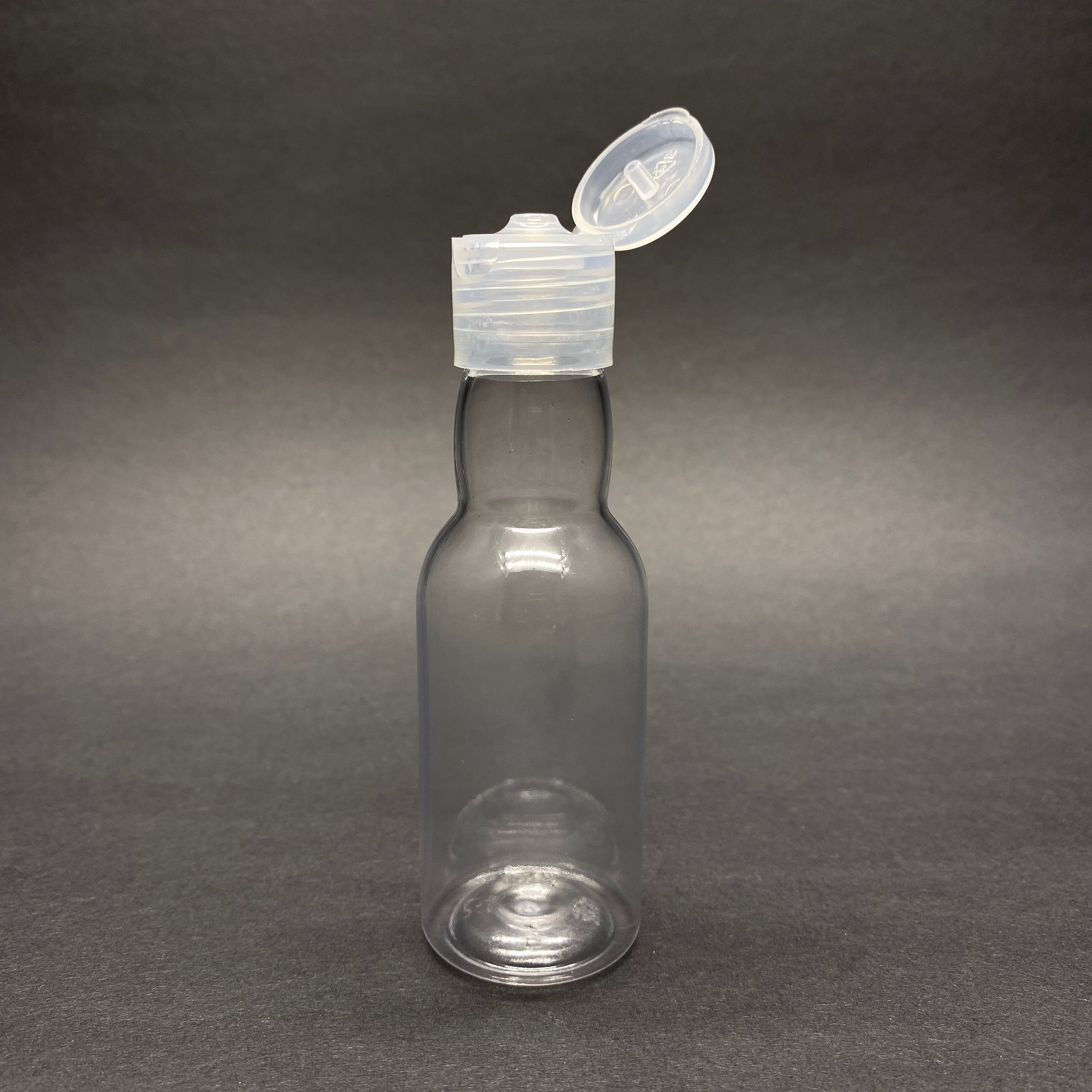 40 Cc Şeffaf Uzun Boğazlı Pet Şişe - Akıtıcılı Şeffaf Fliptop Kapaklı - 40 Ml Boğazlı Pet Şişe