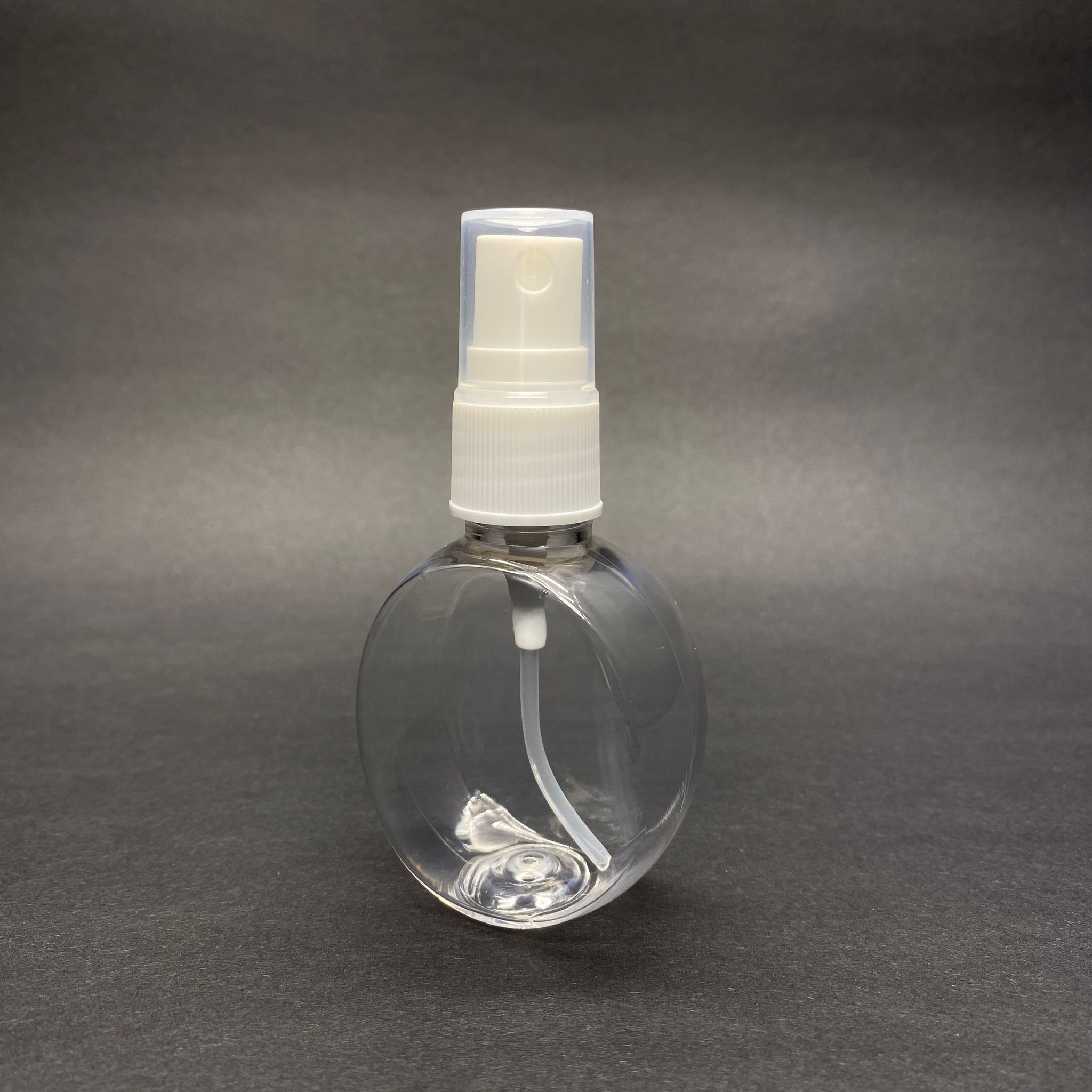 40 Cc Yuvarlak Top Pet Şişe - Beyaz Spreyli - 40 Ml Şeffaf Pet Şişe
